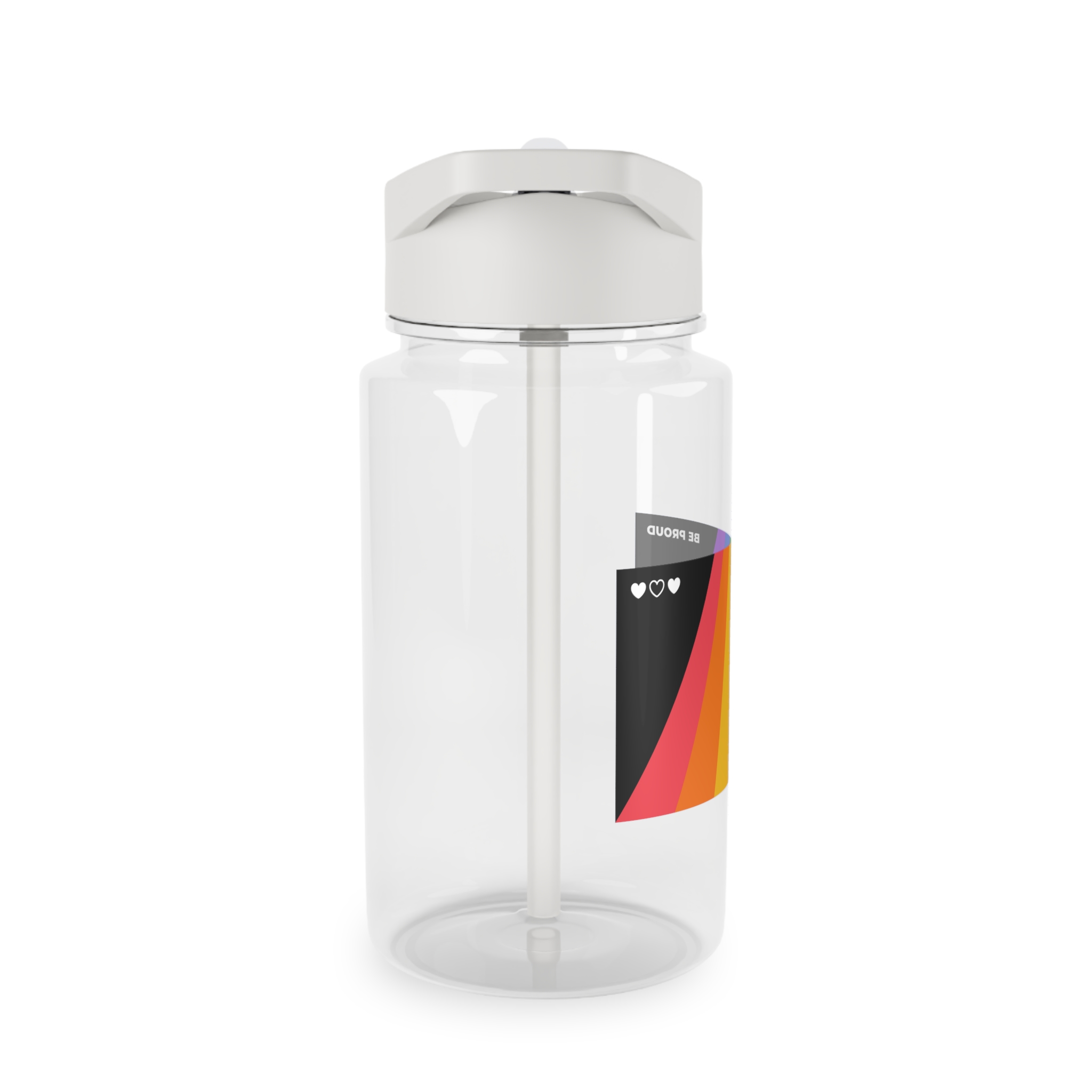 Modern Colorful Pride Zoom Background Tritan Water Bottle - Image 4