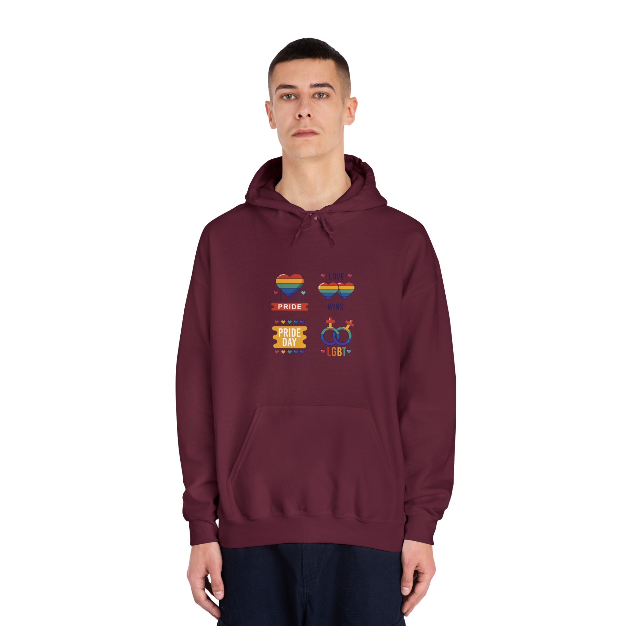 Pride Day Label Collection Concept Unisex Dryblend Hooded Sweatshirt - Image 19