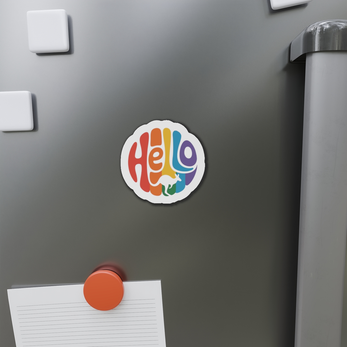 Hello Multicolor Logo Die Cut Magnets - Image 11