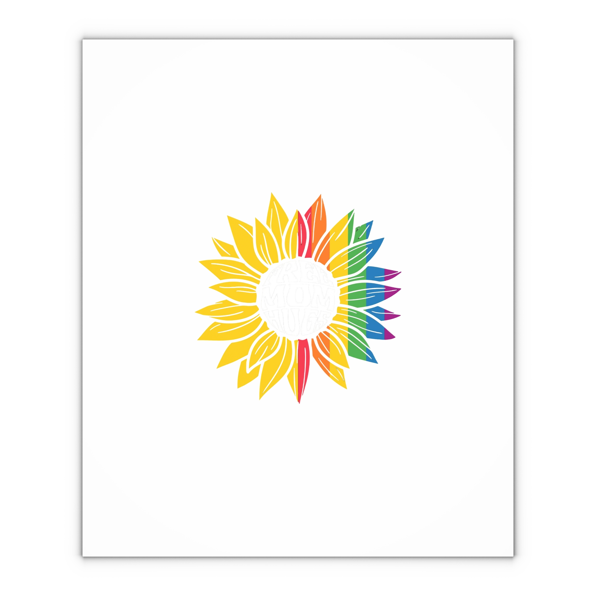 Sunflower Pride Gay Rainbow Tshirt Design Gift Wrapping Paper Sheets 1pc - Image 4