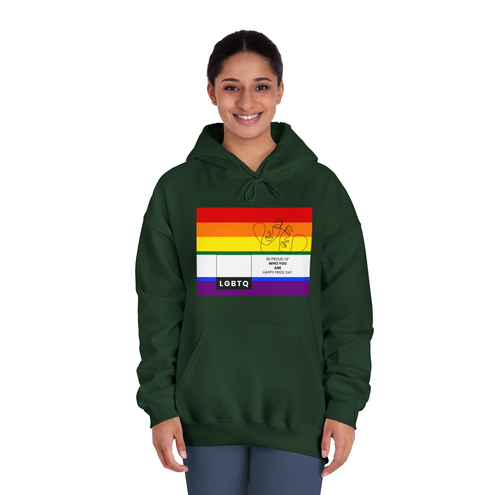 Lgbtq Pride Month Celebration Banner Poster Card Design Vector Illustration Unisex Dryblend Hooded Sweatshirt - Image 24