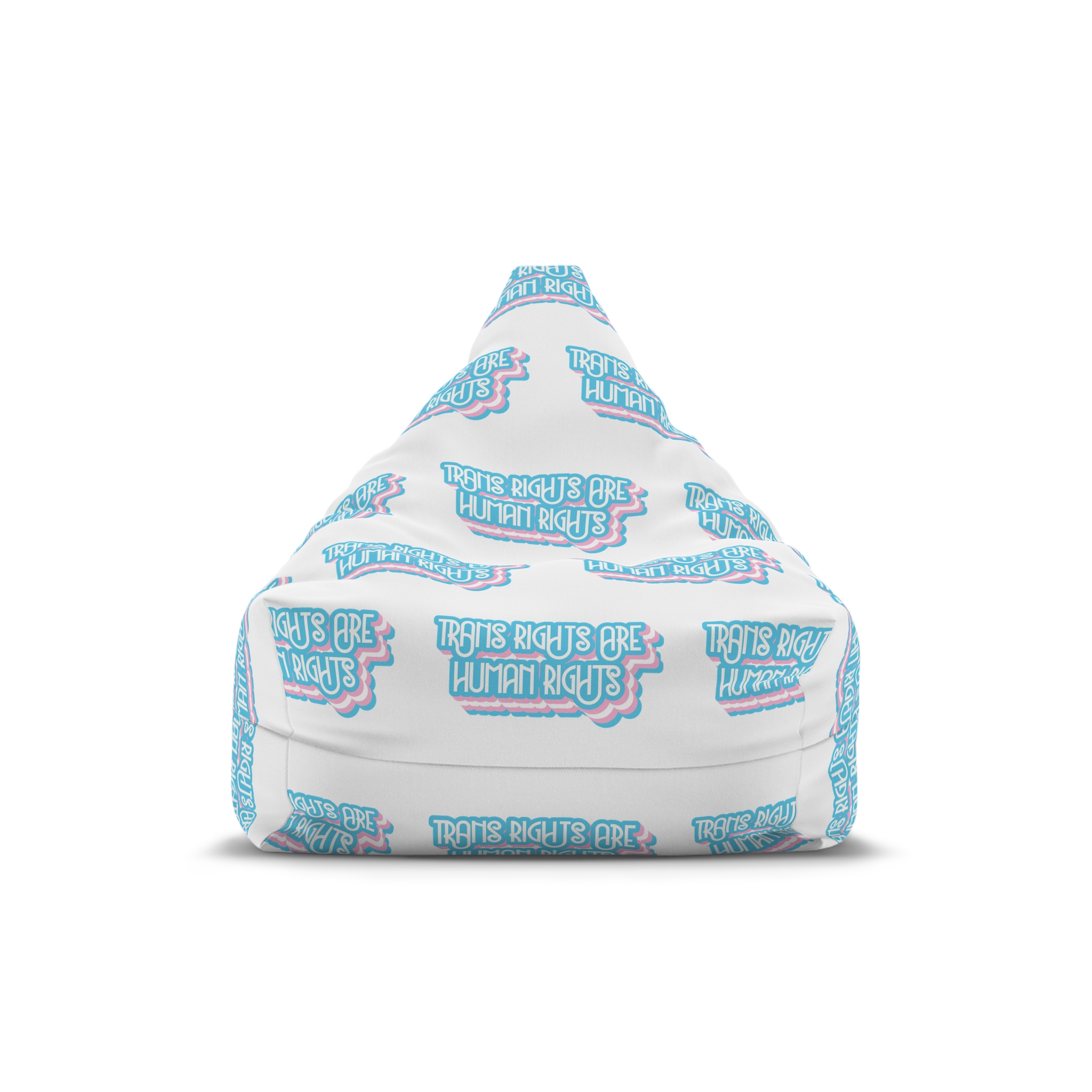 Pride Day Lettering With Human Rights Bean Bag Chair Cover