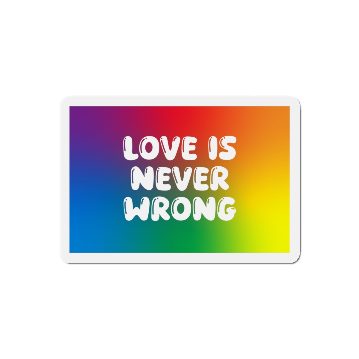 Horizontal Pride Month Vector Background Rainbow Colors Quote Typography Poster Banner Die Cut Magnets - Image 7