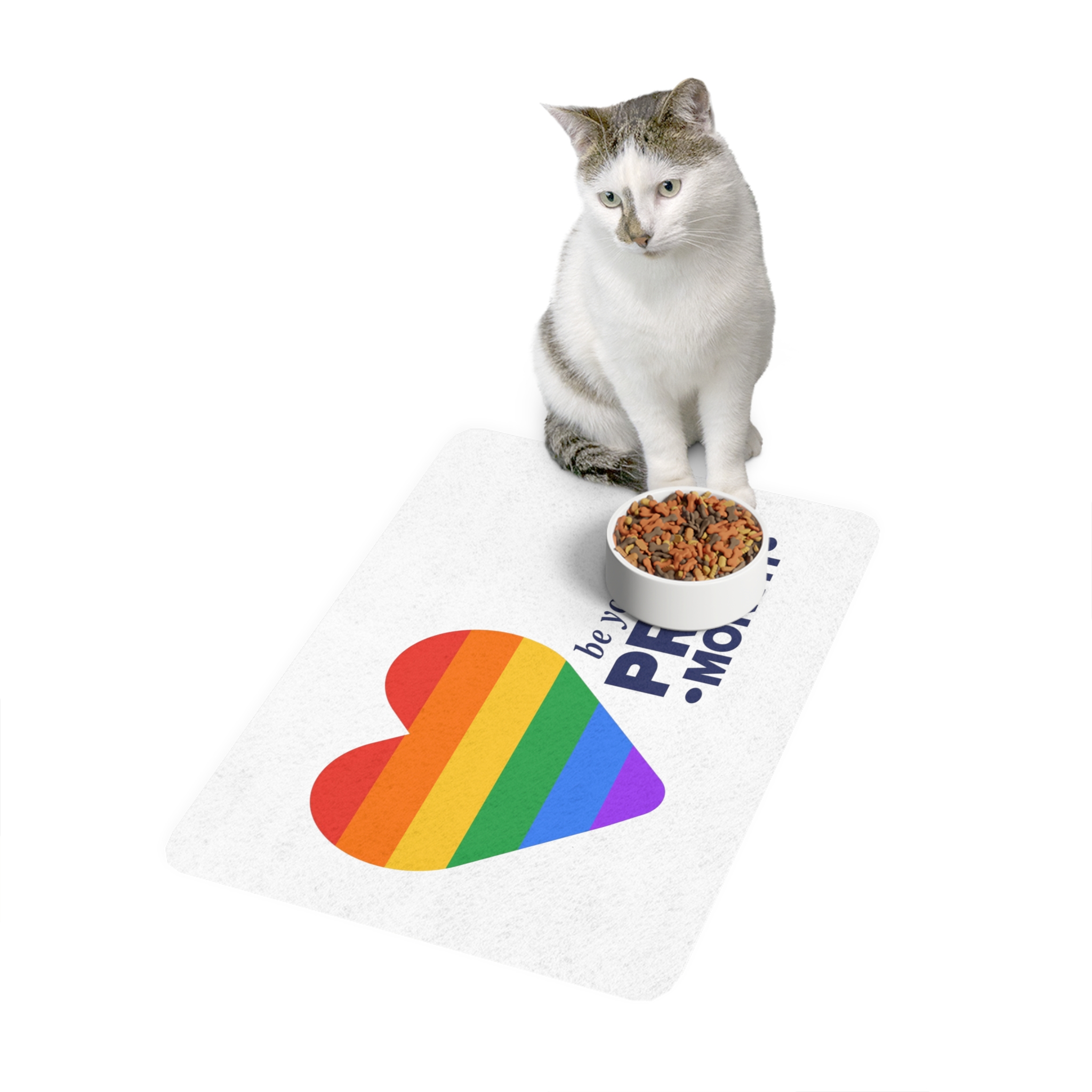 Lgbt Pride Month June Lgbt Flag Rainbow Flag Love Concept Vector Illustration Poster Pet Food Mat 12x18 - Image 3
