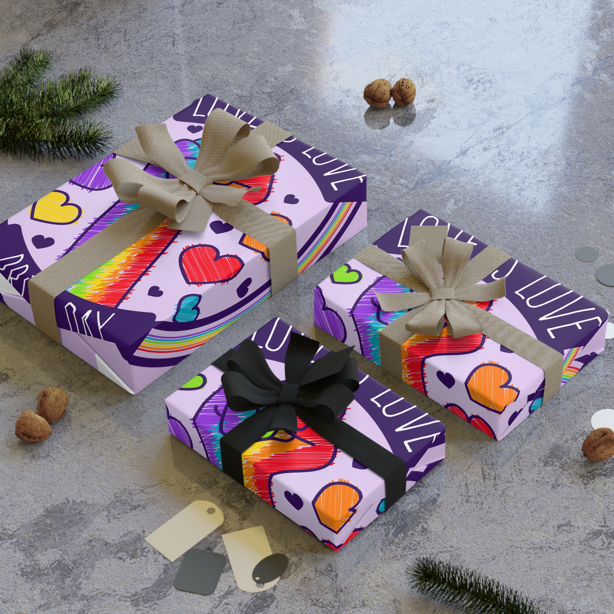 Pride Day Event Concept Gift Wrapping Paper Rolls 1pc - Image 4