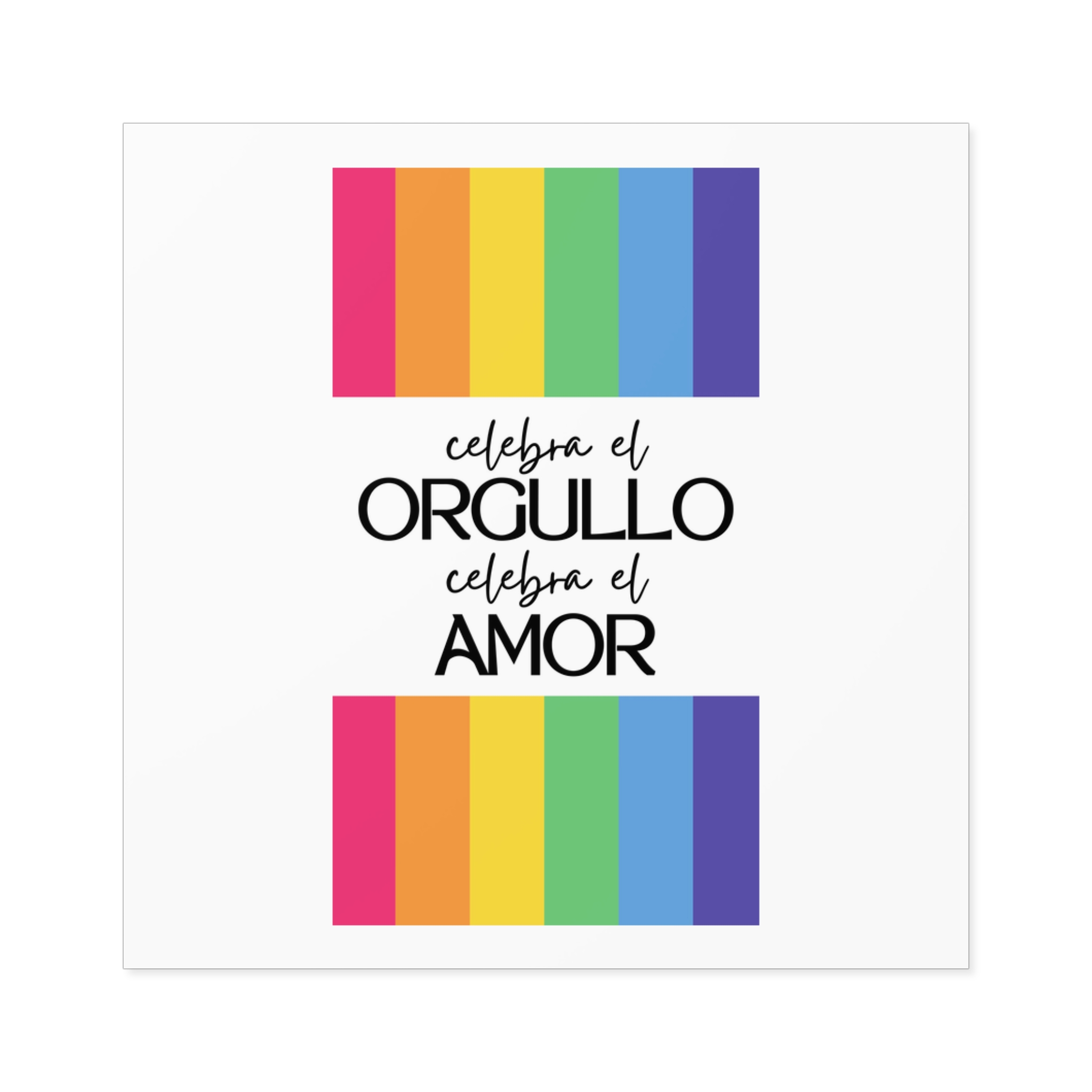 Happy Pride Month Rainbow Background Template Design Laminate Stickers Square - Image 17