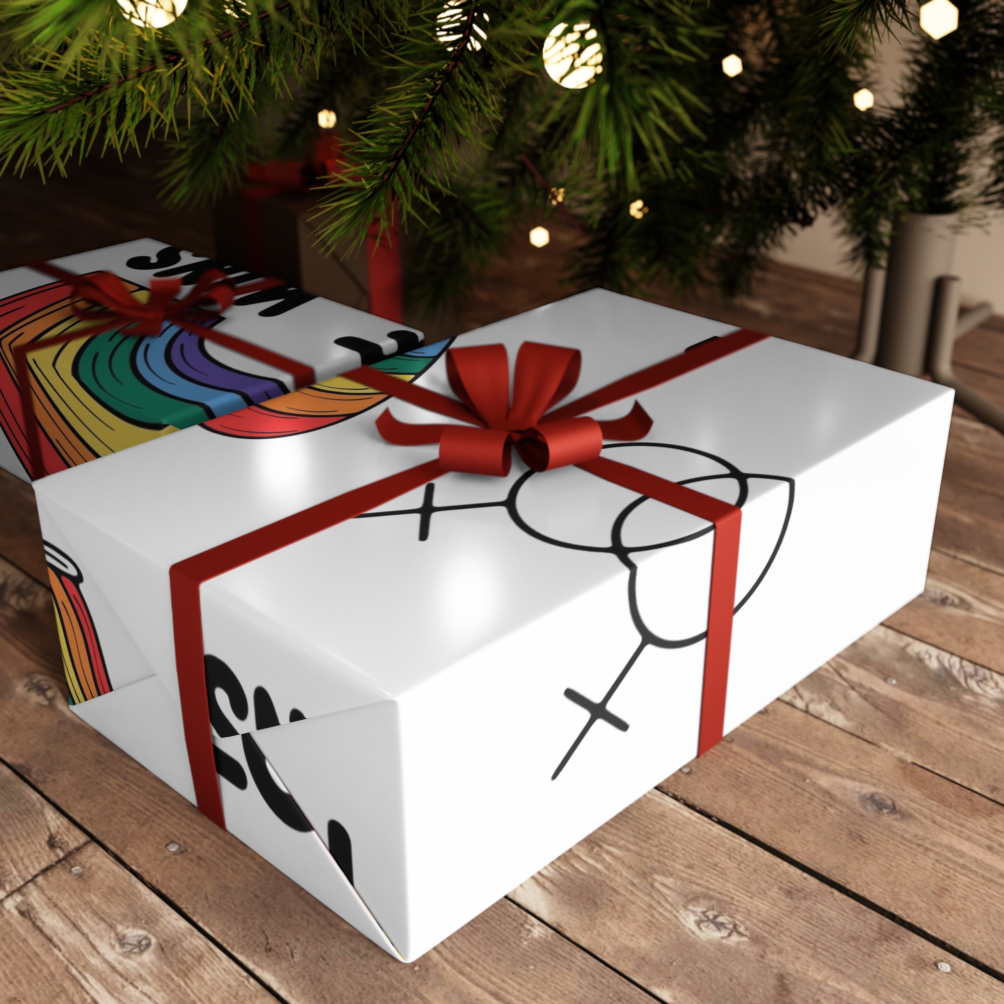 Lgbtq Pride Seamless Illustration Rainbow Hearts Love Symbols Gift Wrapping Paper Sheets 1pc - Image 6
