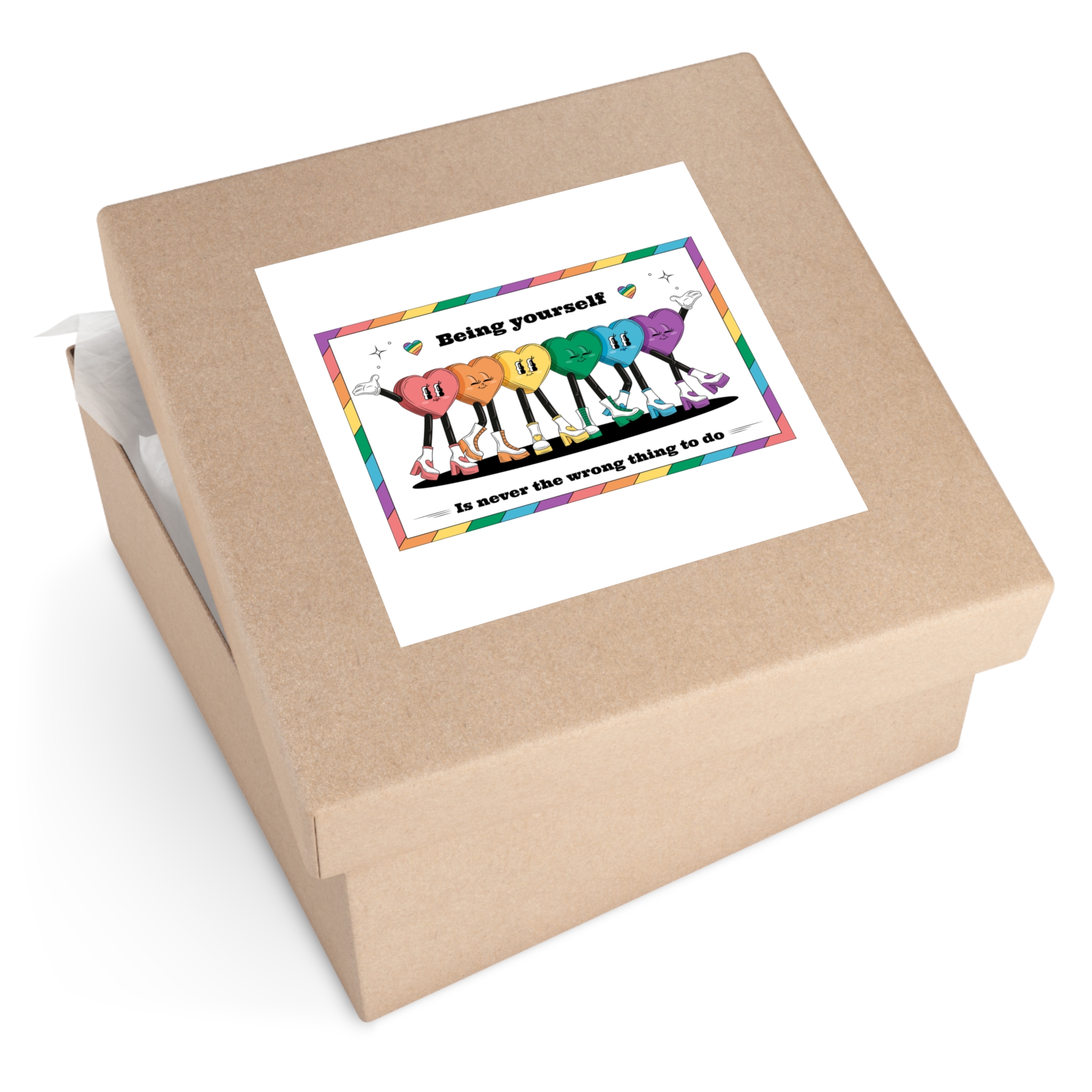 Illustration Pride Month Celebration Laminate Stickers Square - Image 63