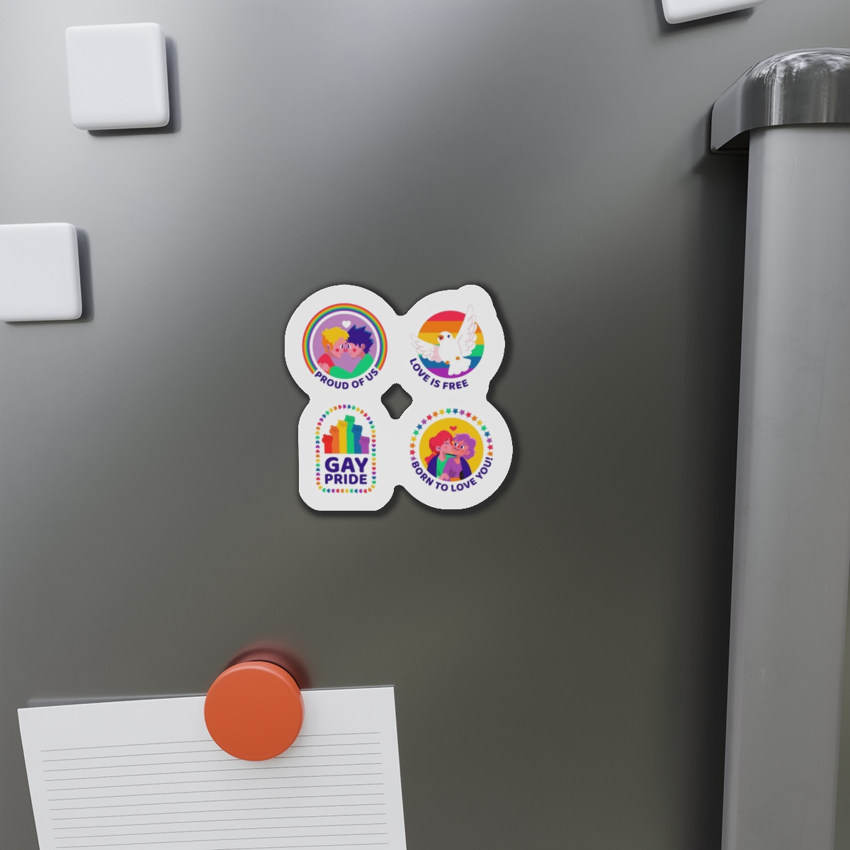 Flat Labels Collection Pride Month Celebration (1) Die Cut Magnets - Image 8