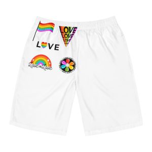 Pride Day Badges With Flag Mens Board Shorts Aop