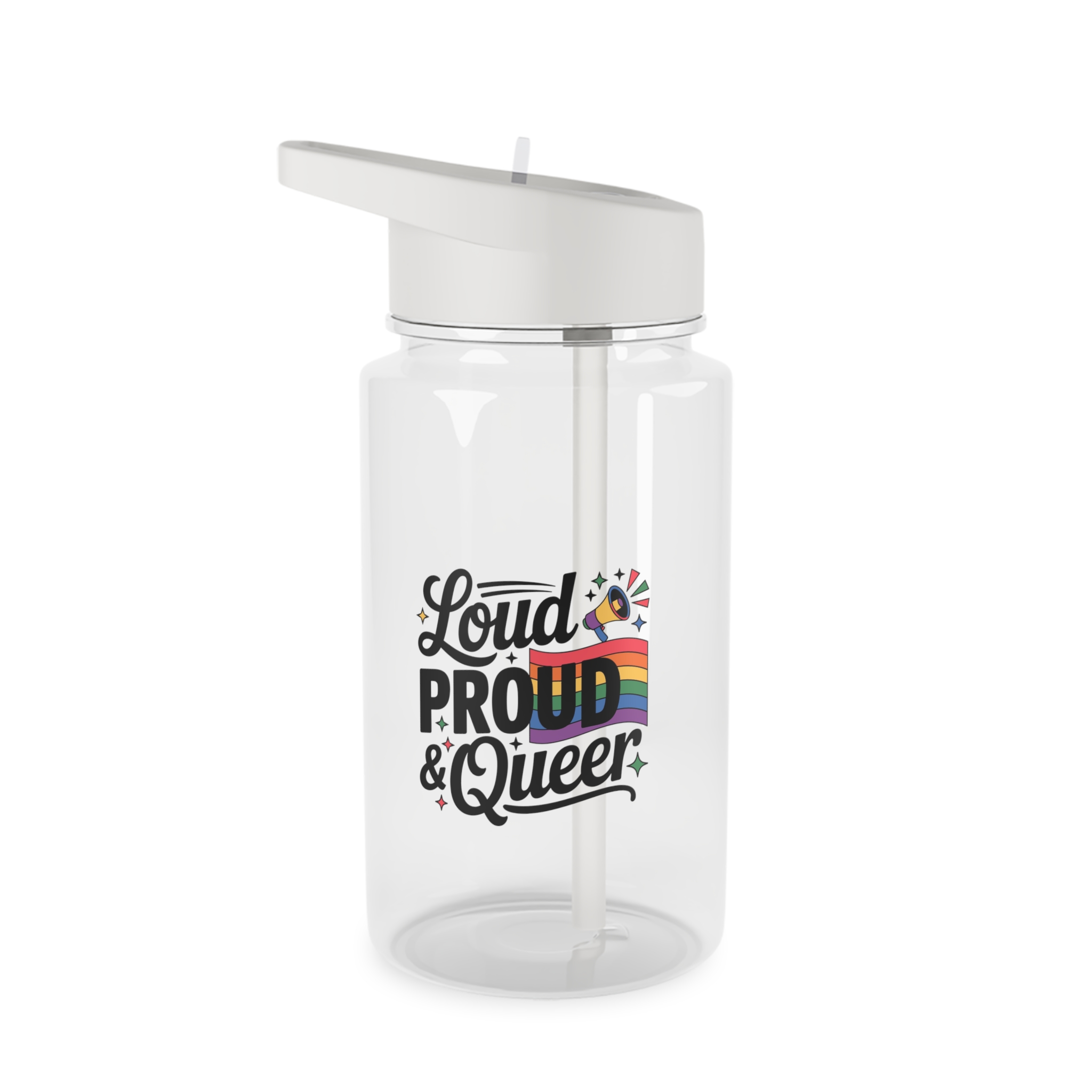 Loud Proud Queer T Shirt Design Isolated White Background2 Tritan Water Bottle