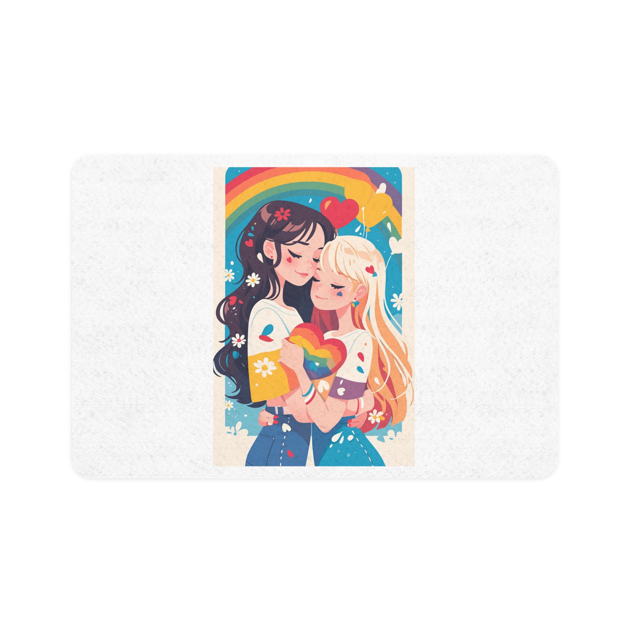 Lesbian Pride Design 23E0A0 Pet Food Mat 12x18
