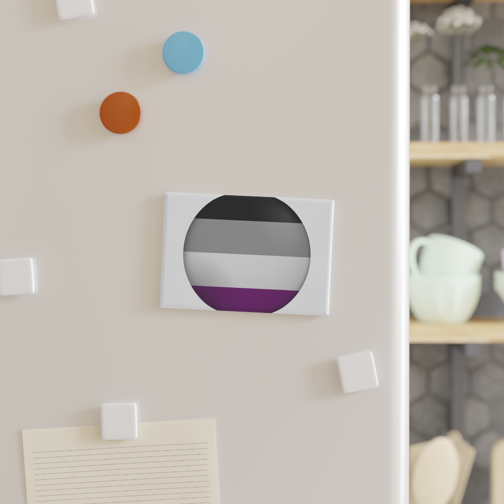 Flag Asexual Lgbtq Glossy Circular Flag Button Appearance 3d Icon Design With Depth Button Magnet Rectangle 1 And 10 Pcs - Image 7