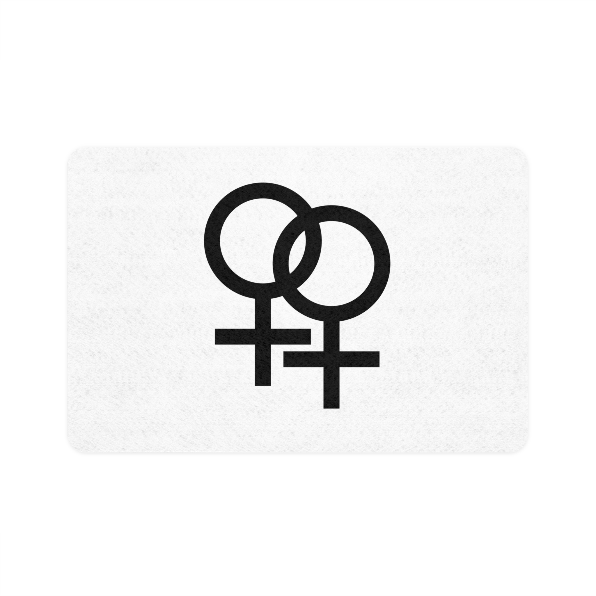 Double Female Symbol Pet Food Mat 12x18