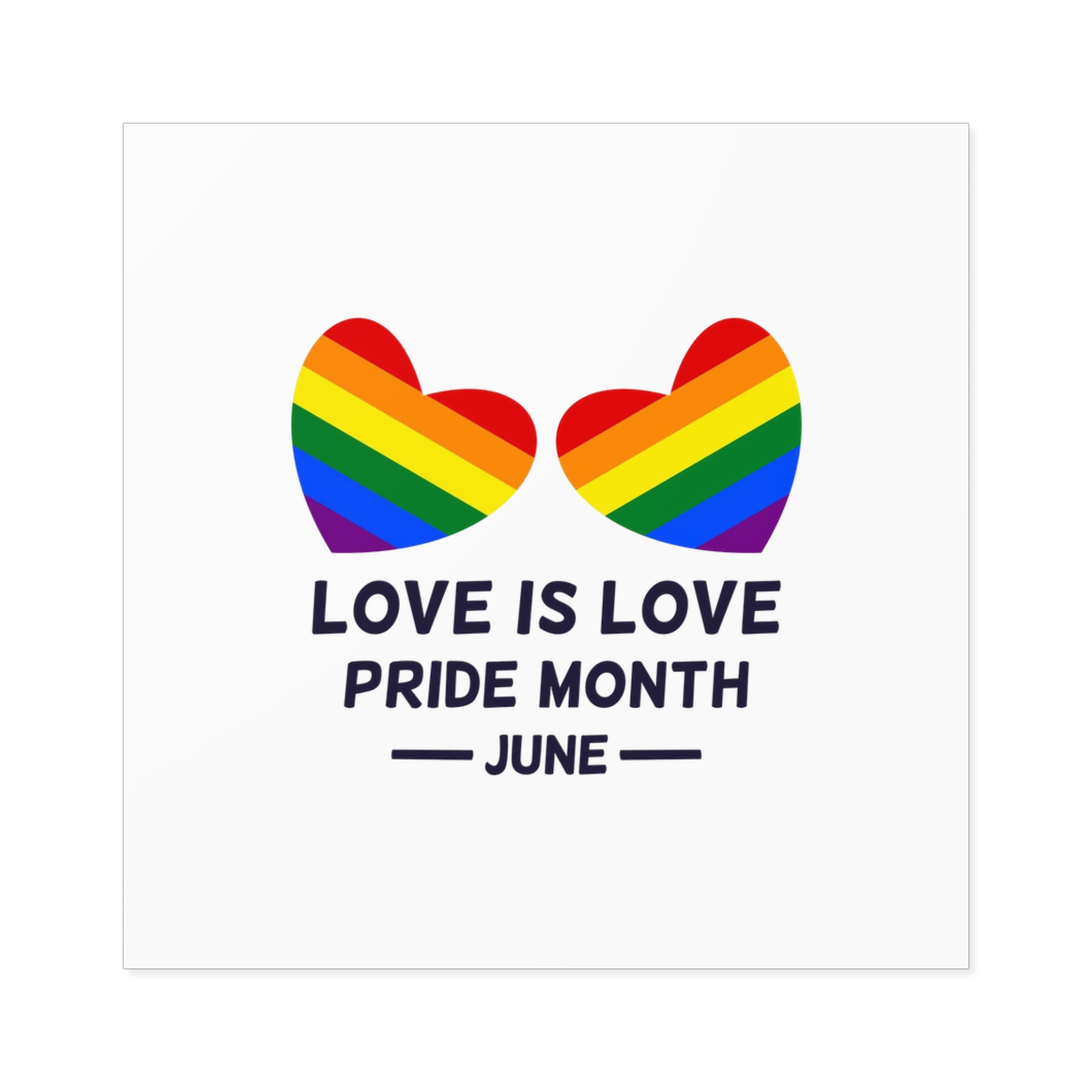 Lgbtq Pride Month June Every Year Rainbow Sign Pride Community Design Banner Poster Card Background Template Laminate Stickers Square - Image 17