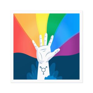 Pride Day Concept Laminate Stickers Square