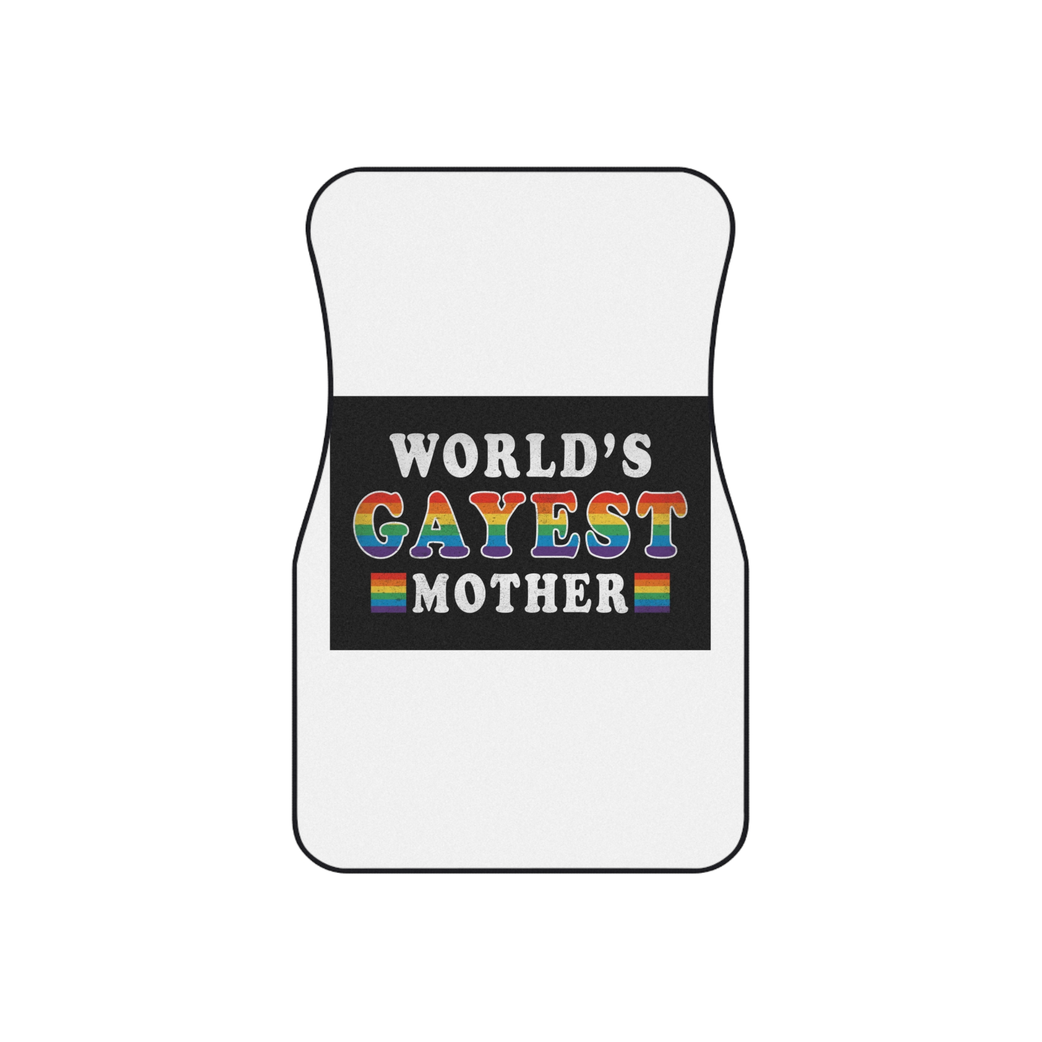 Mother Day Pride Rainbow Typography Vector Premium T Shirt(1) Car Mats Set Of 4 - Image 2