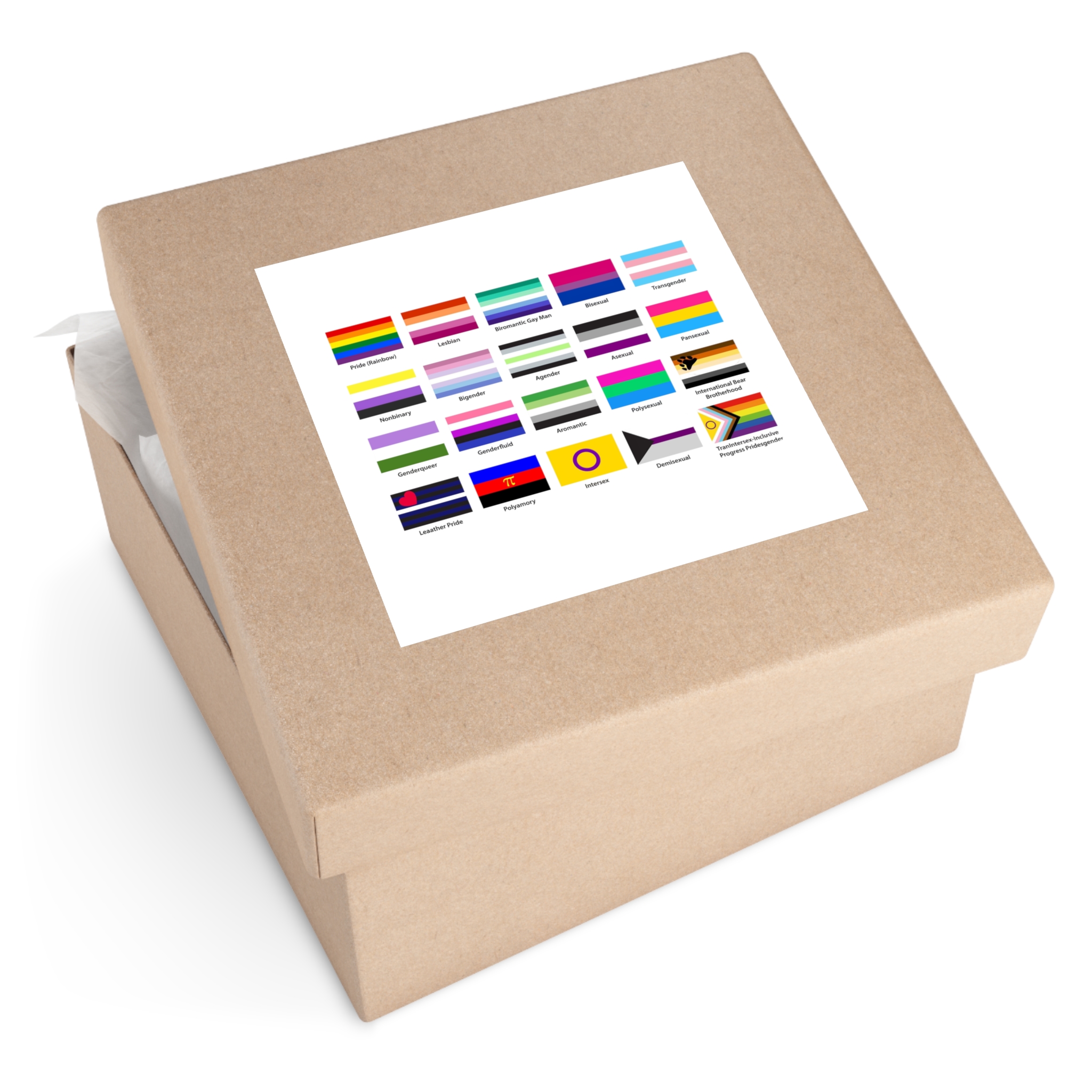 Lgbtq Community Flags Set Lgbt Sexual Identity Pride Flags Collection Rainbow Lesbian Gay Bisexual Laminate Stickers Square - Image 51