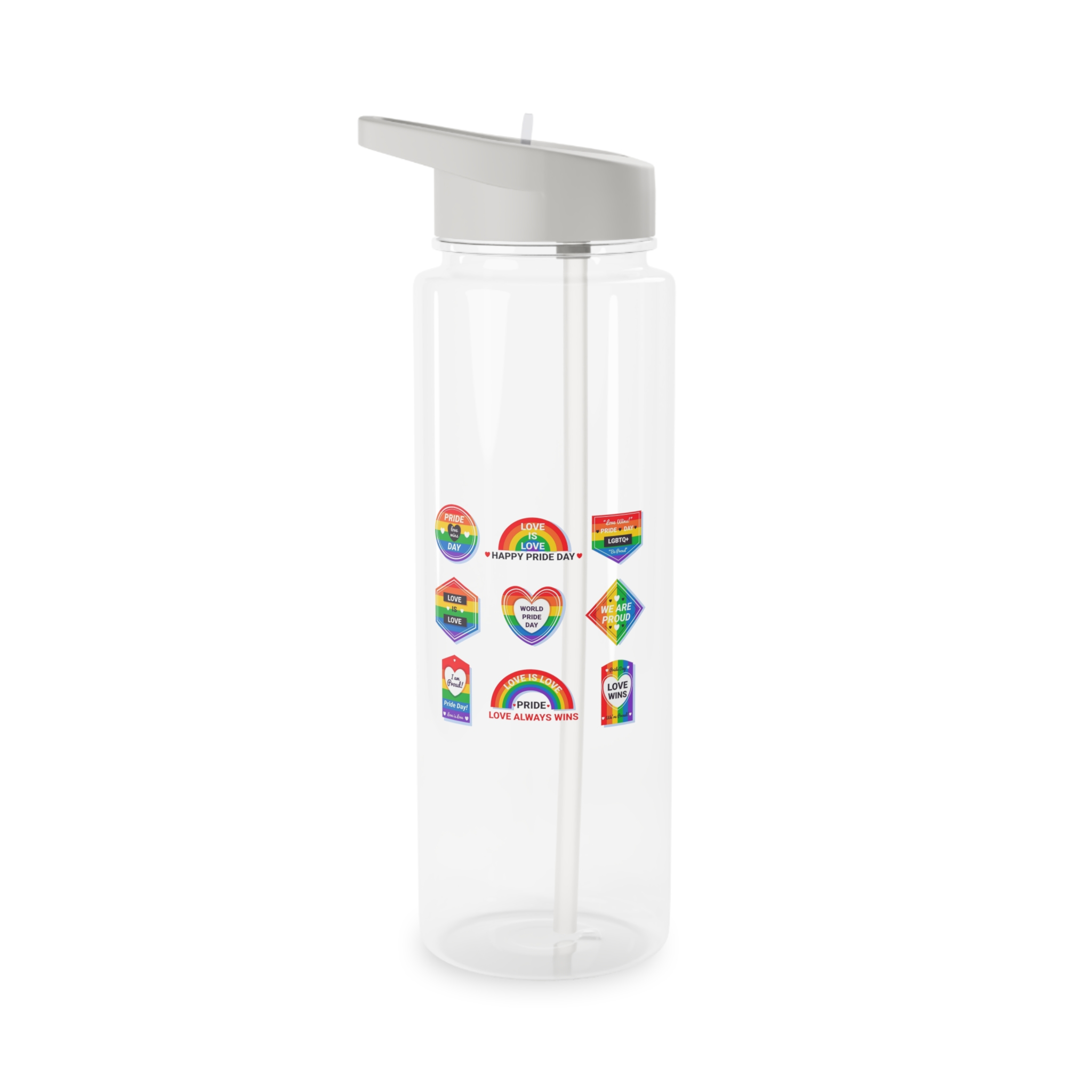 Pride Day Labels Concept Tritan Water Bottle - Image 5