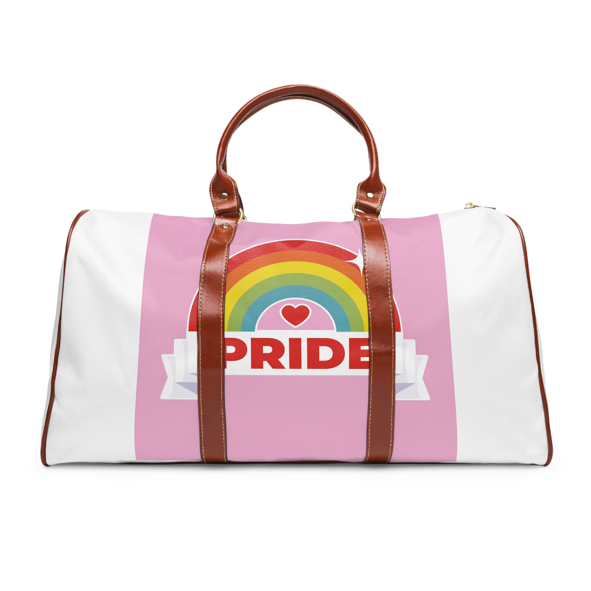 Flat Lgbt Pride Month Logo Template Waterproof Travel Bag