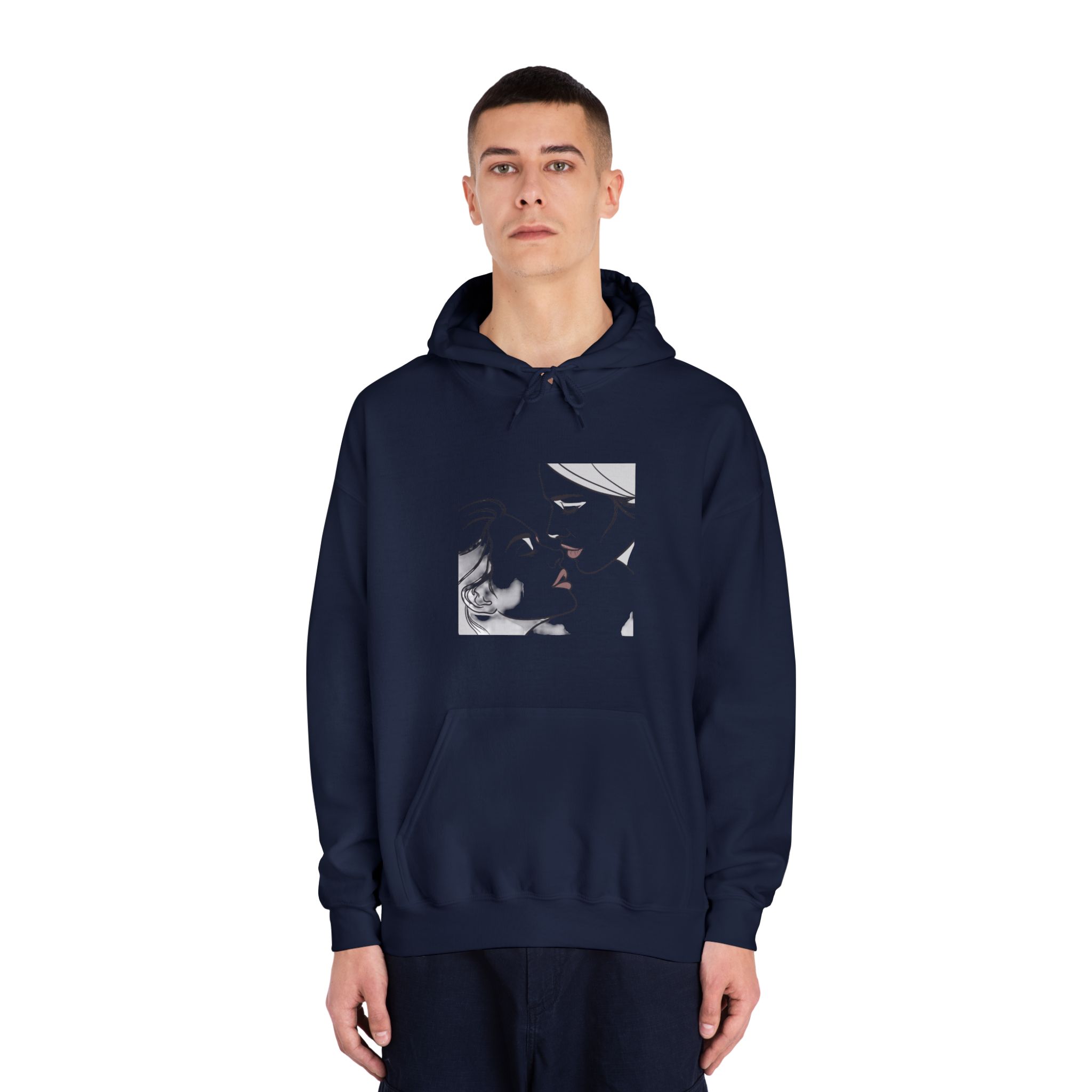 Perfect Lip Set Open Close Smooches Unisex Dryblend Hooded Sweatshirt - Image 31