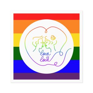 Poster With Kissing Woman Hand Lettering Love Is Love Theme Month Pride Lgbtq Love Background Laminate Stickers Square