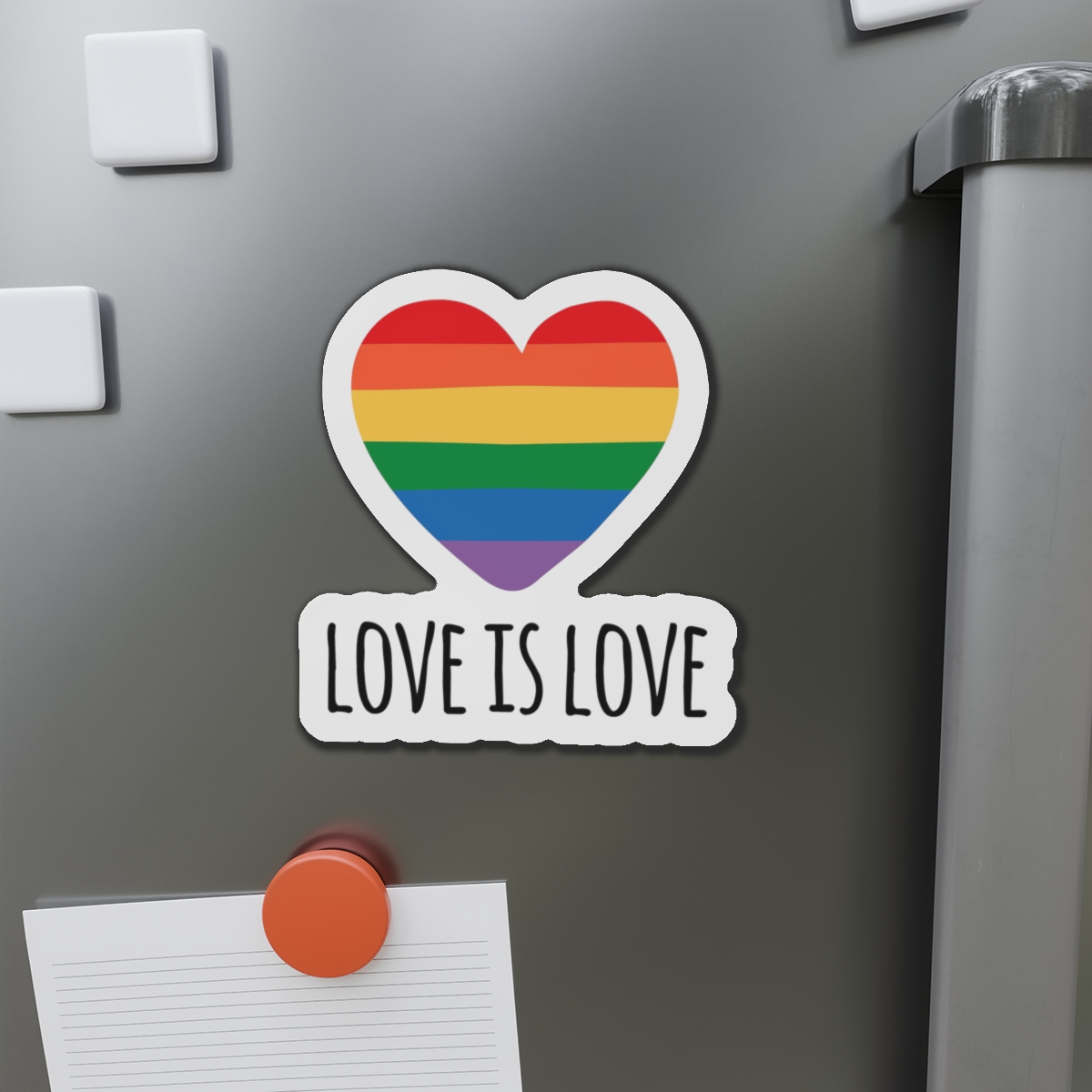Vector Sketch Lgbt Rainbow Love Is Love Lettering (1) Die Cut Magnets - Image 14