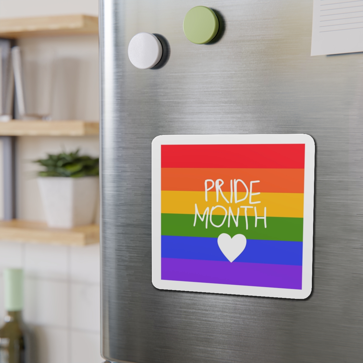 Cute Simple Banner Pride Month Symbols Pride Month With Lgbtq Flag Colours Die Cut Magnets - Image 15