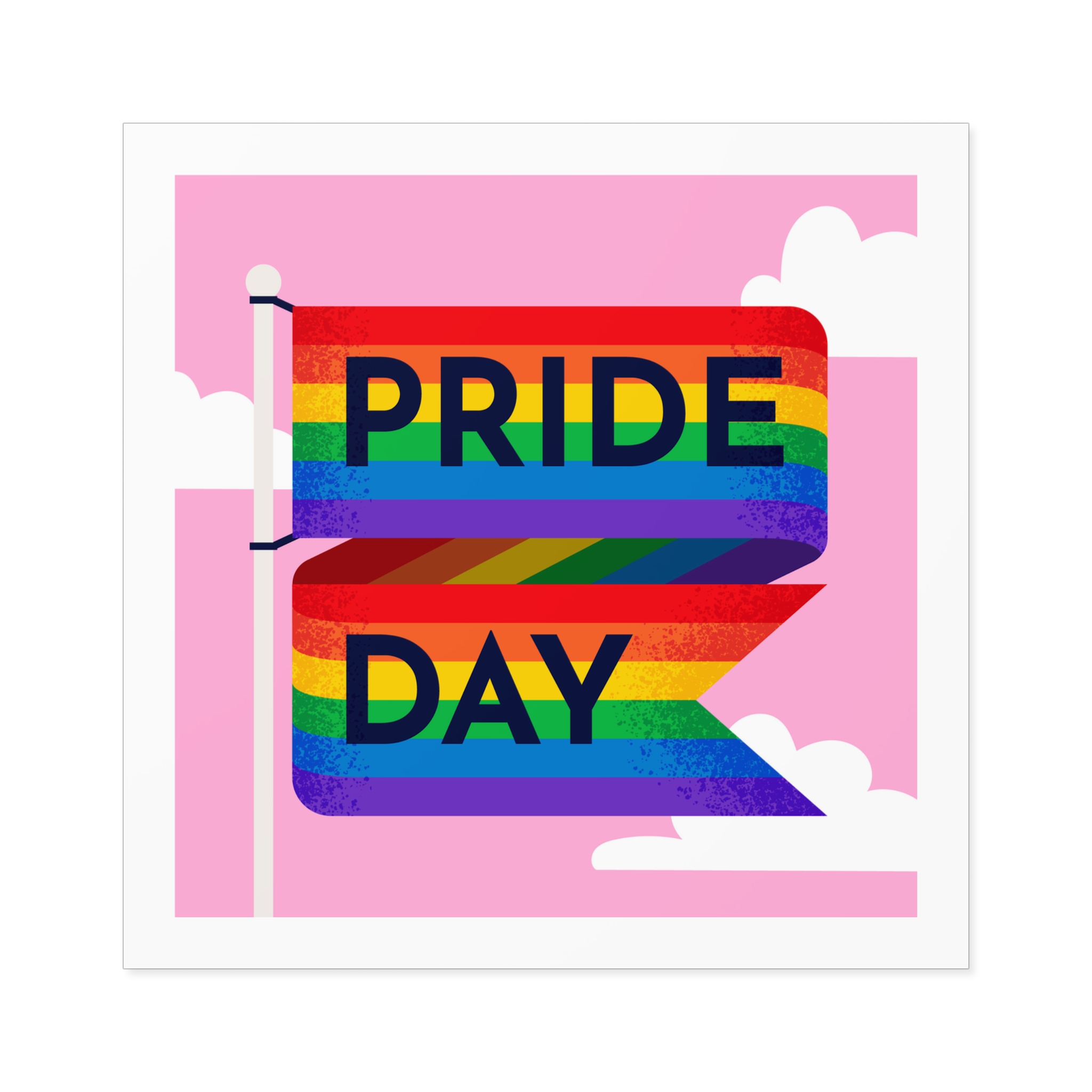 Pride Day Flag Illustration Laminate Stickers Square - Image 45