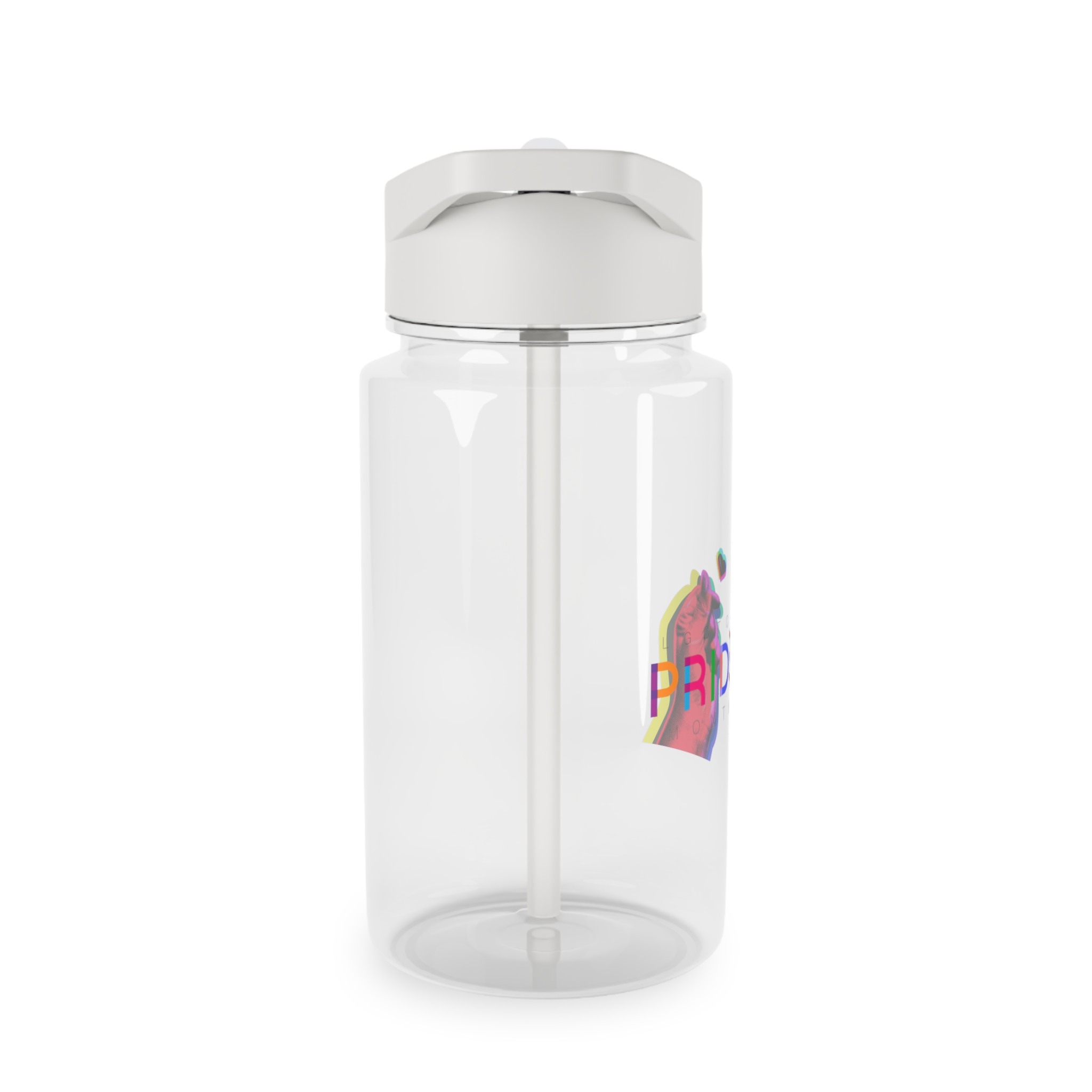 Pride Month Lgbtq Banner Gay Pride Month Rainbow Color Flat Design Hand Together Love Sign Typography Tritan Water Bottle - Image 4