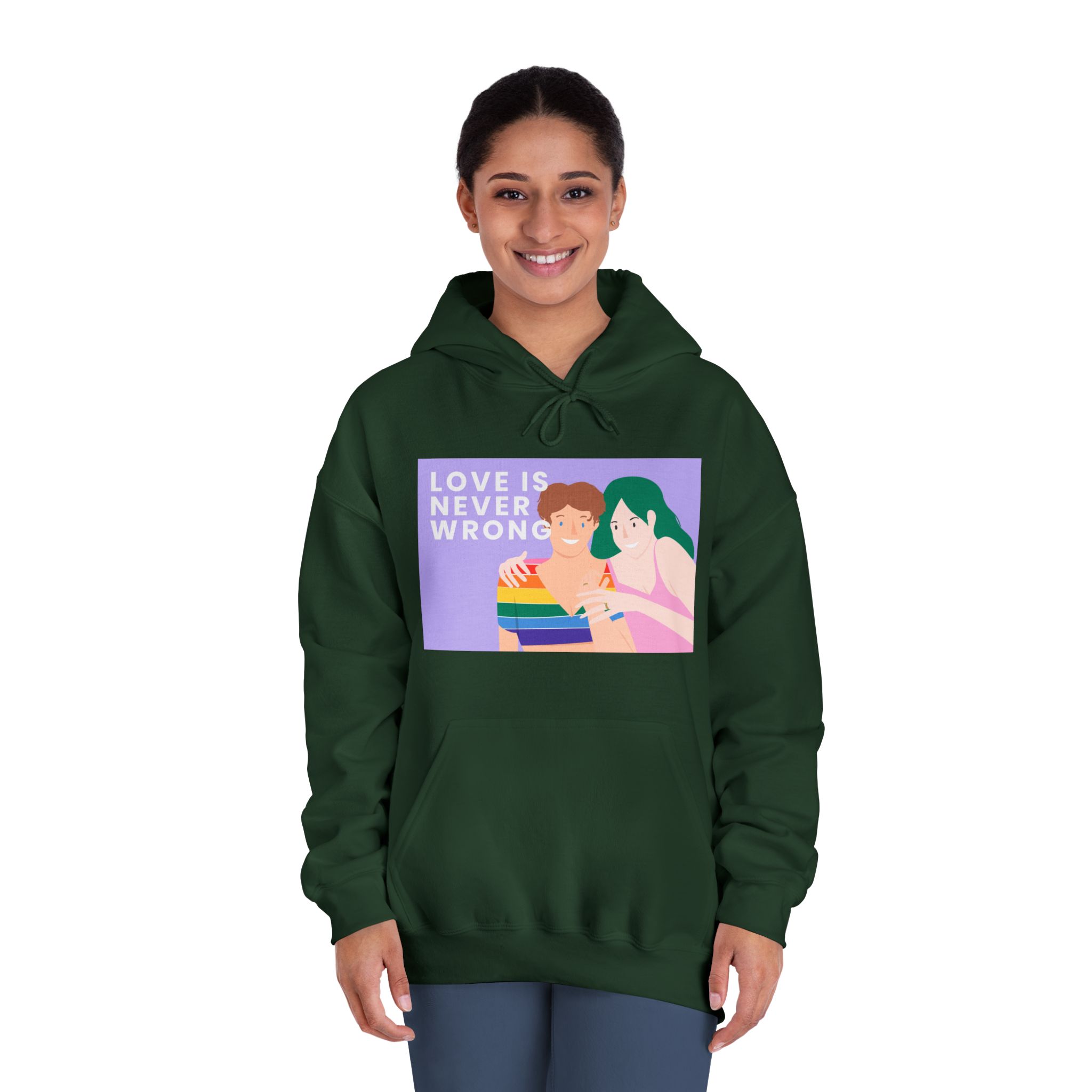 Lgbtq Gay Couple Banner Template Pride Month Unisex Dryblend Hooded Sweatshirt - Image 24