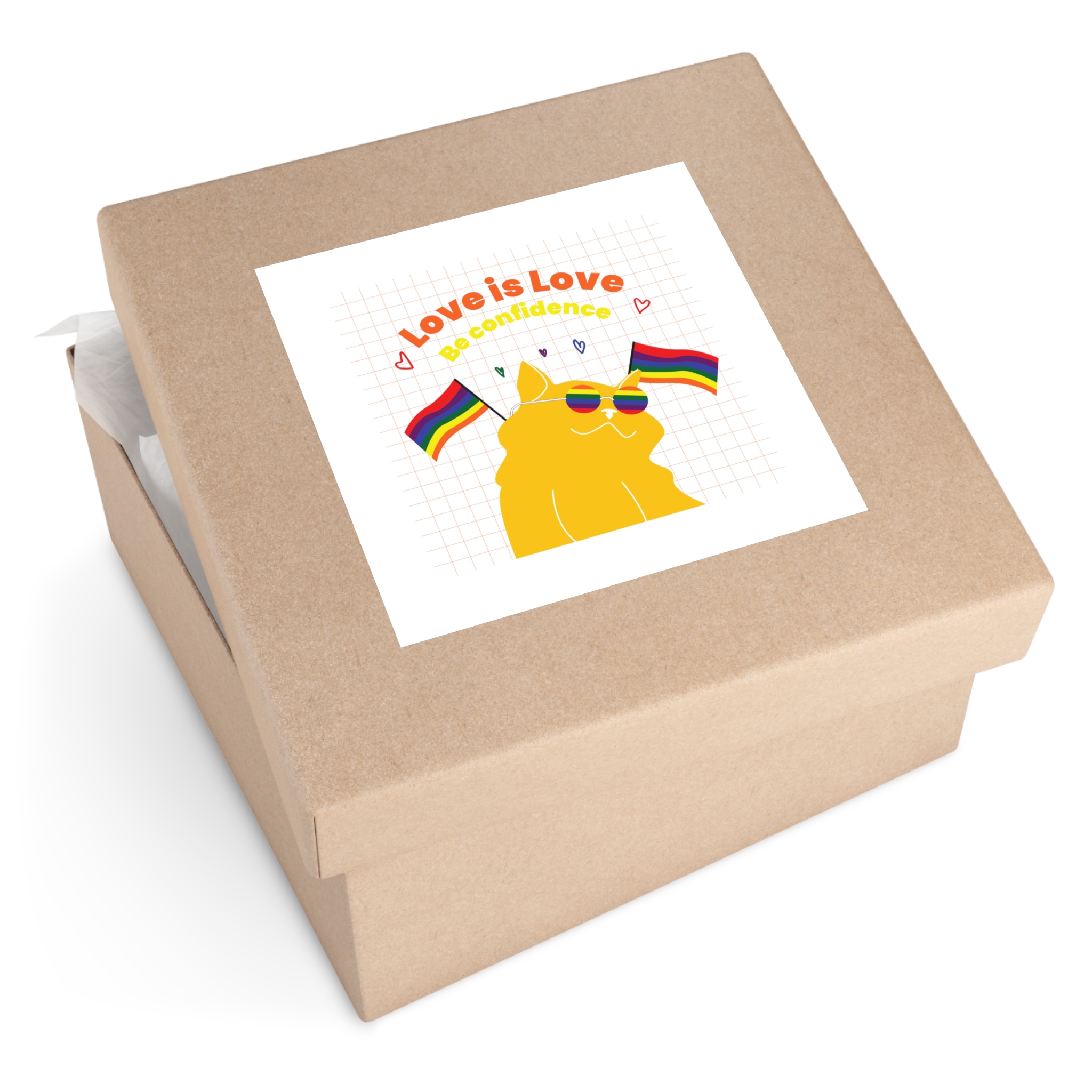 Pride Month Flat Design Illustration Laminate Stickers Square - Image 51