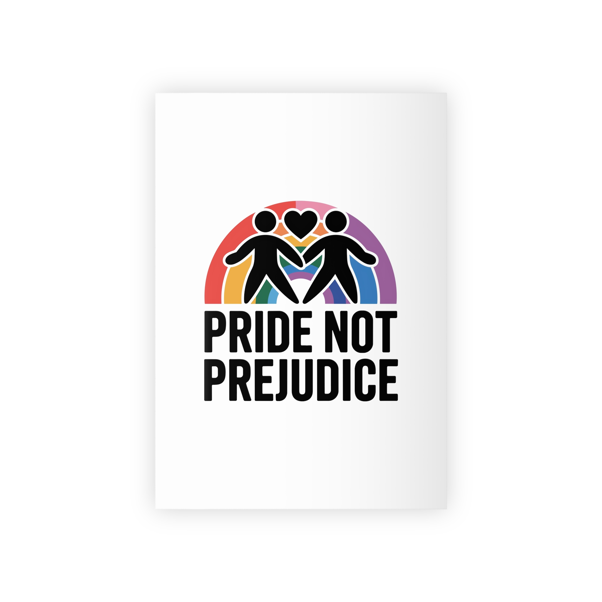 Pride Prejudice T Shirt Design Isolated White Background Gift Wrapping Paper Rolls 1pc