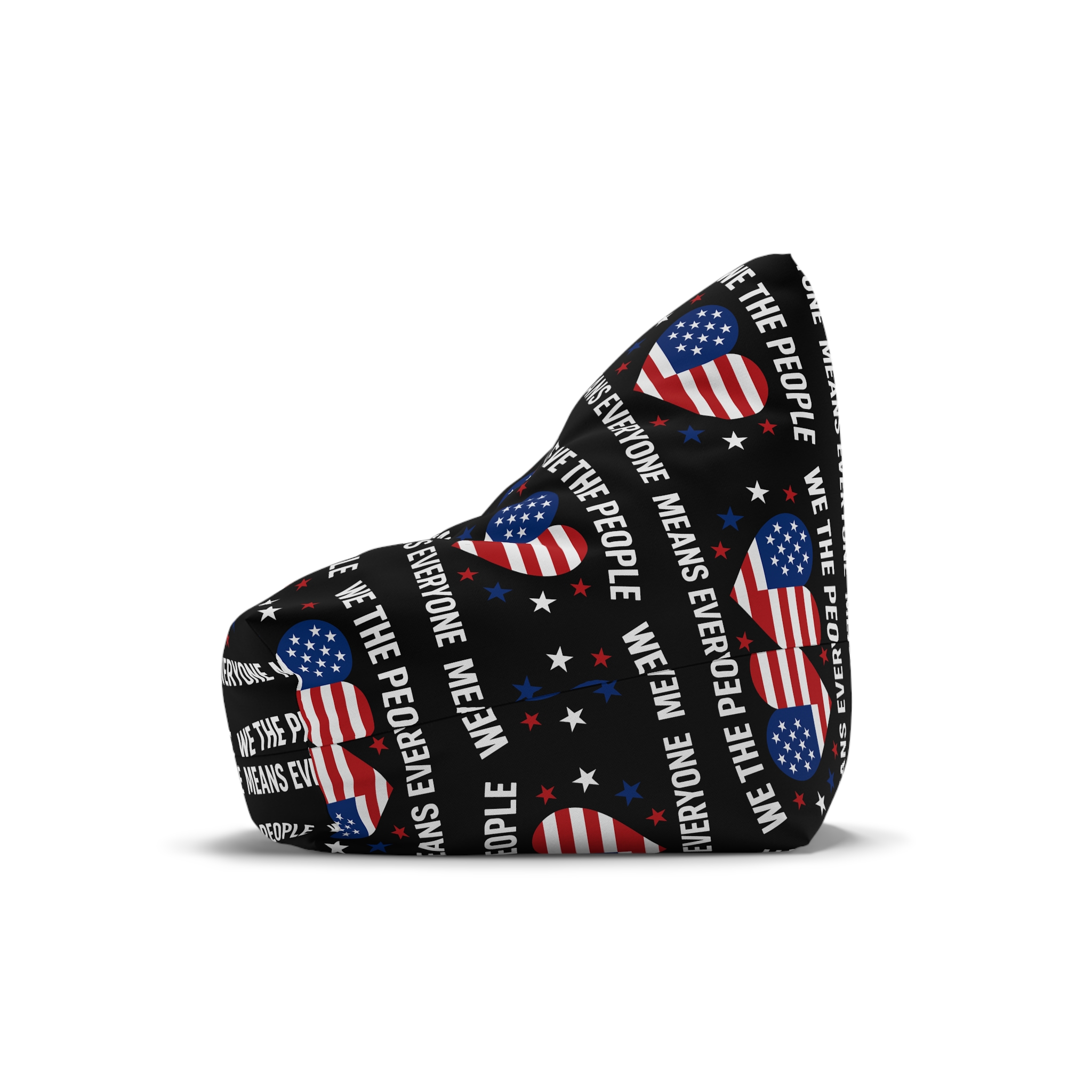 Womens We People Means Everyone American Flag Equal Rights Gift Vneck Bean Bag Chair Cover - Image 4