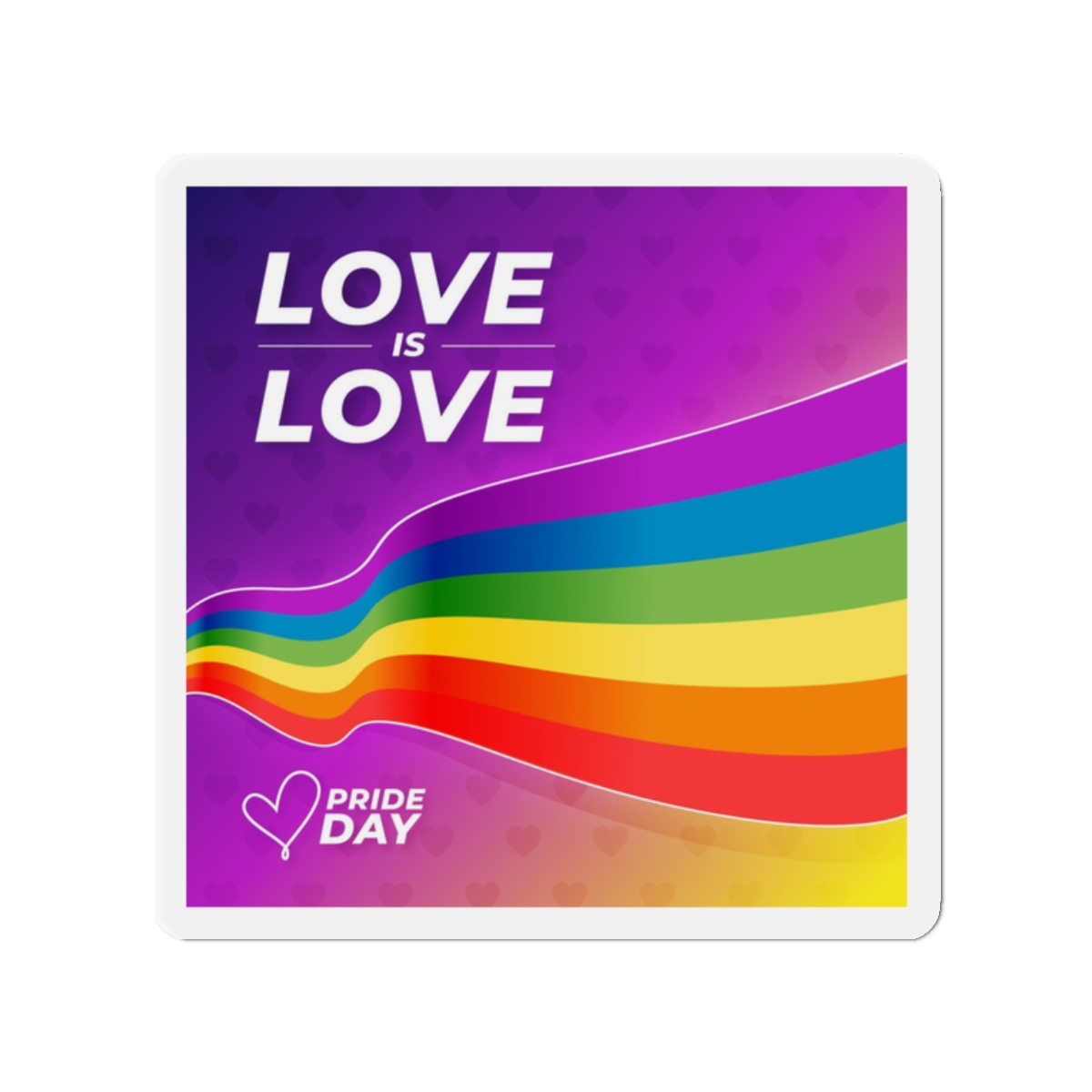 Colorful Pride Day Flag Concept Die Cut Magnets
