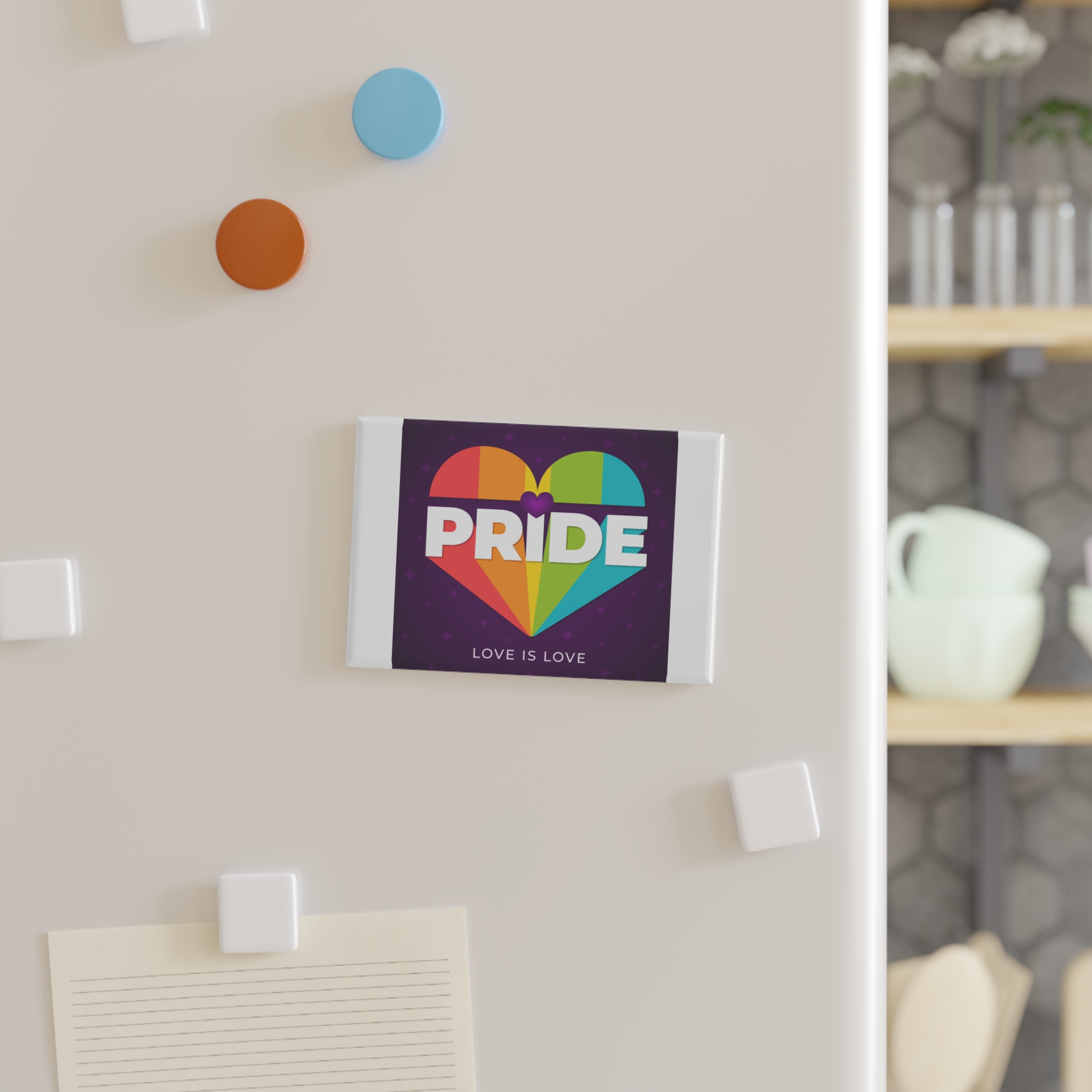 Colorful Pride Day Concept Button Magnet Rectangle 1 And 10 Pcs - Image 3