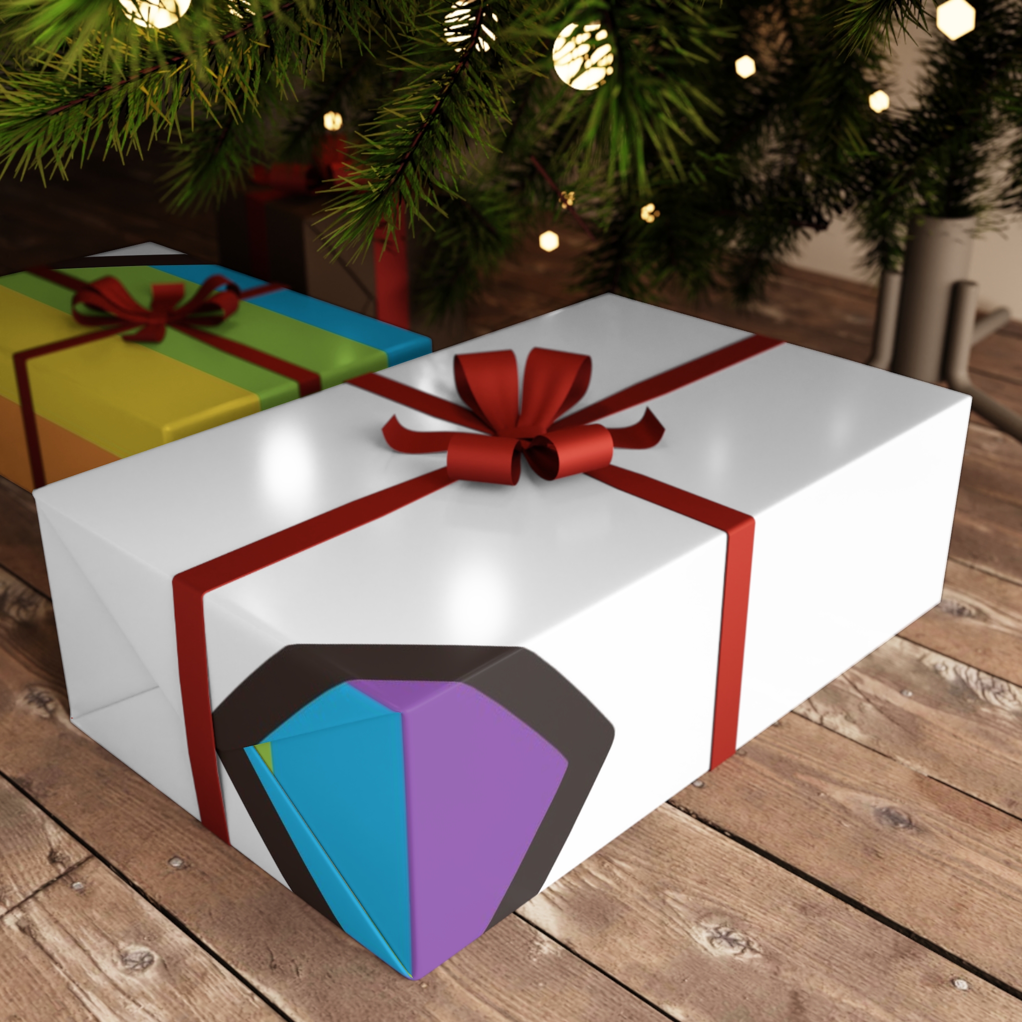 Lgbtq Pride Rainbow Heart Icon Gift Wrapping Paper Sheets 1pc - Image 6