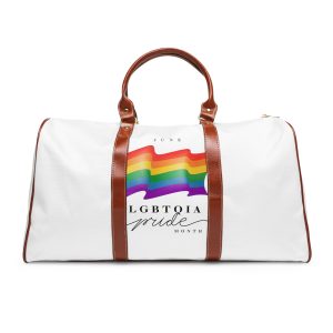 Lgbt Pride Month 2024 Concept Freedom Rainbow Flag With Hearts Gay Parade Vector Waterproof Travel Bag