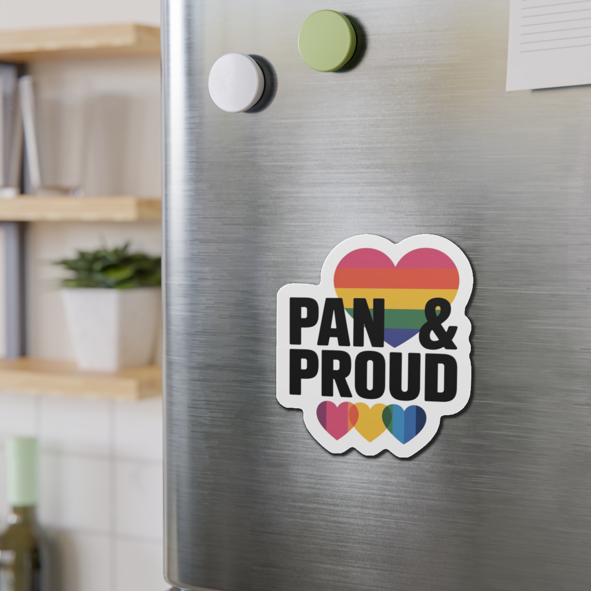 Pan Proud T Shirt Design Isolated White Background 2 Die Cut Magnets - Image 12