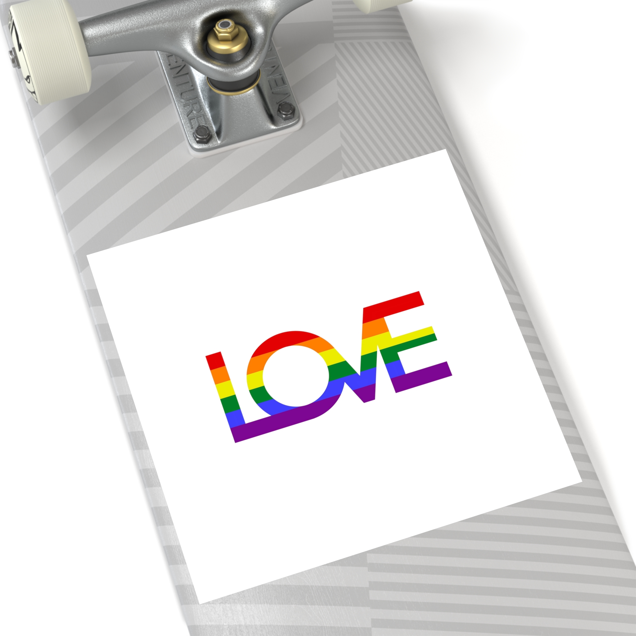 Inscription Love With Colors Lgbt Flag Vector Illustration Laminate Stickers Square - Image 60