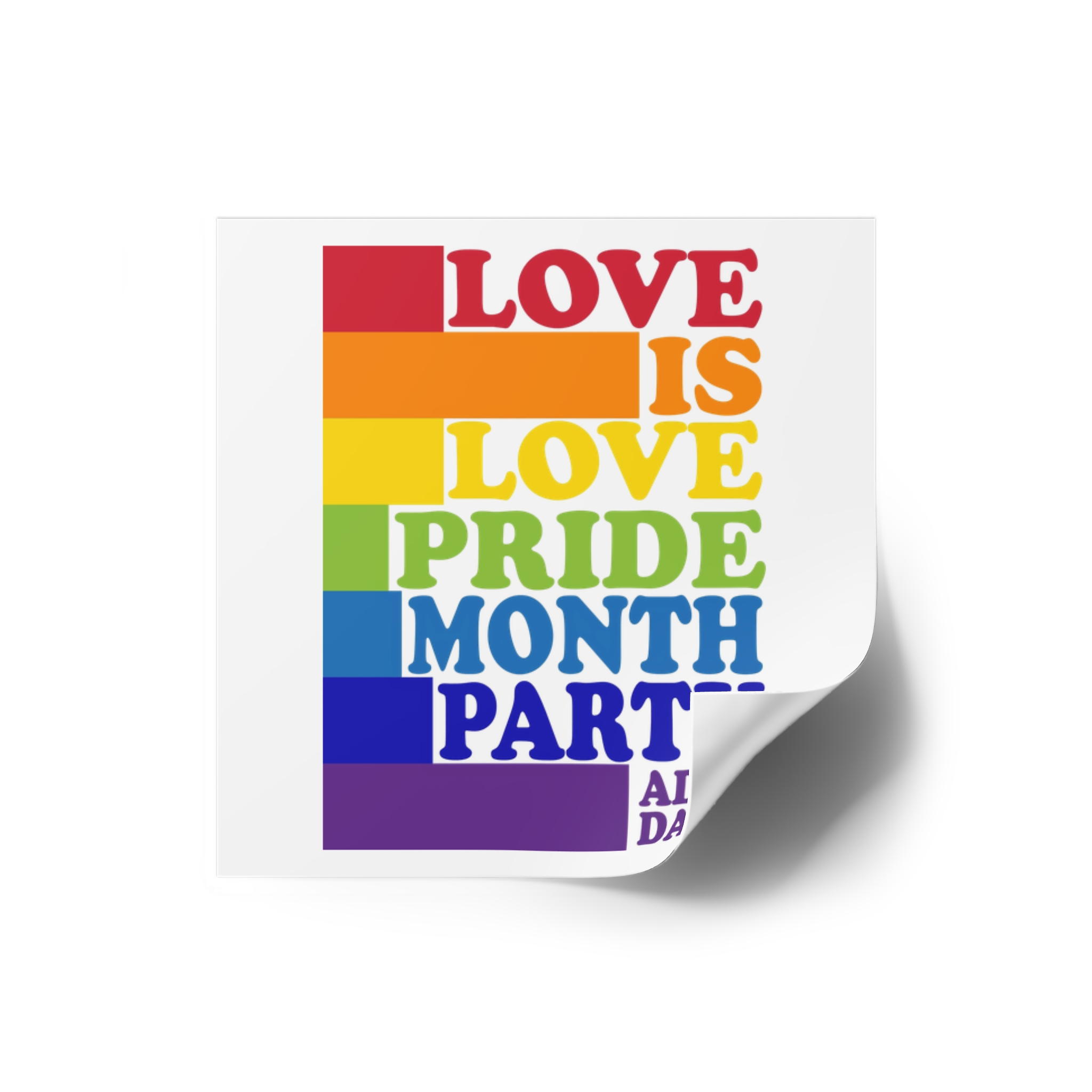 Love Is Love Pride Month Party Poster Flyer Social Media Post Design Laminate Stickers Square - Image 66