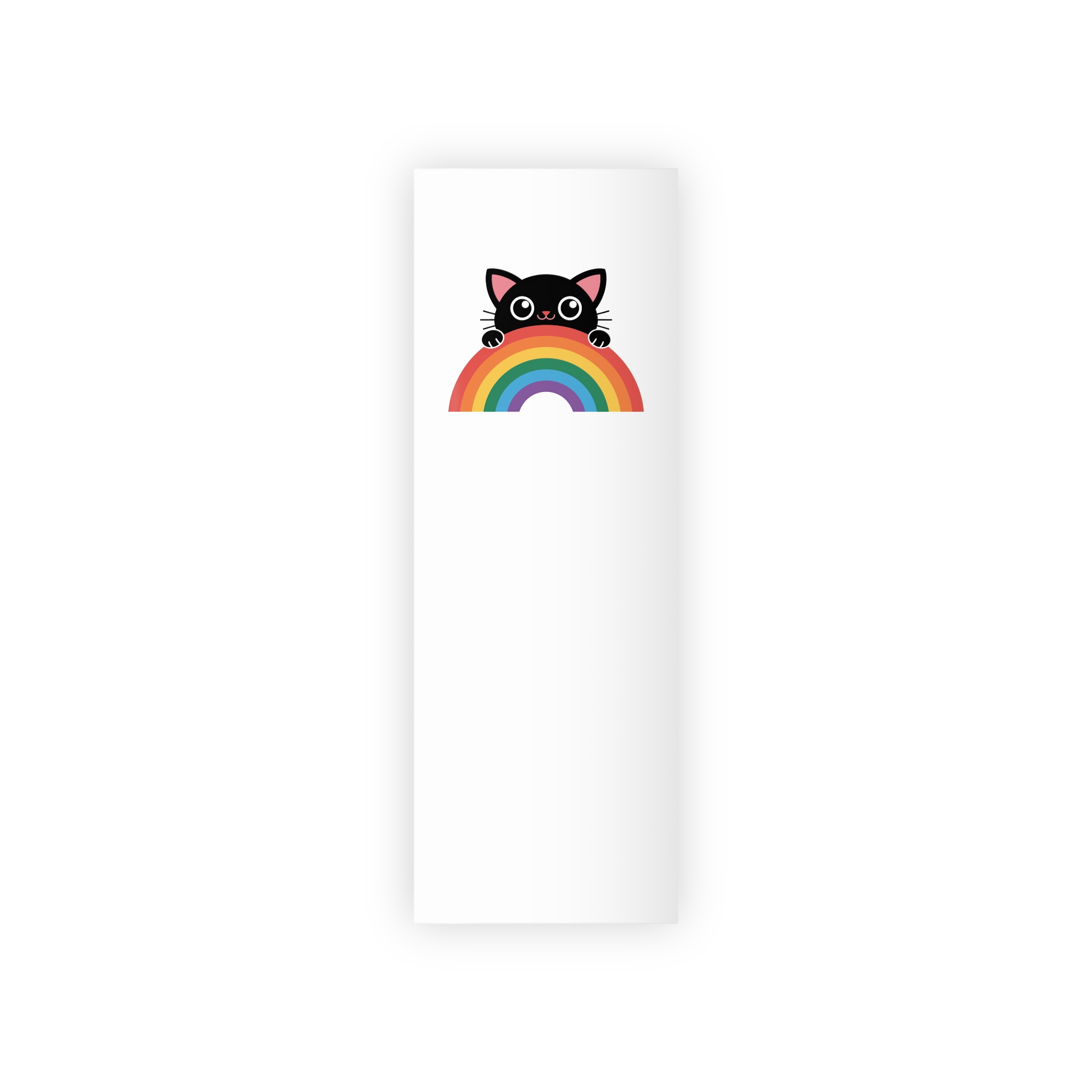 Black Cat With Rainbow Icon Pride Pet Design Vector Illustration Gift Wrapping Paper Rolls 1pc - Image 5