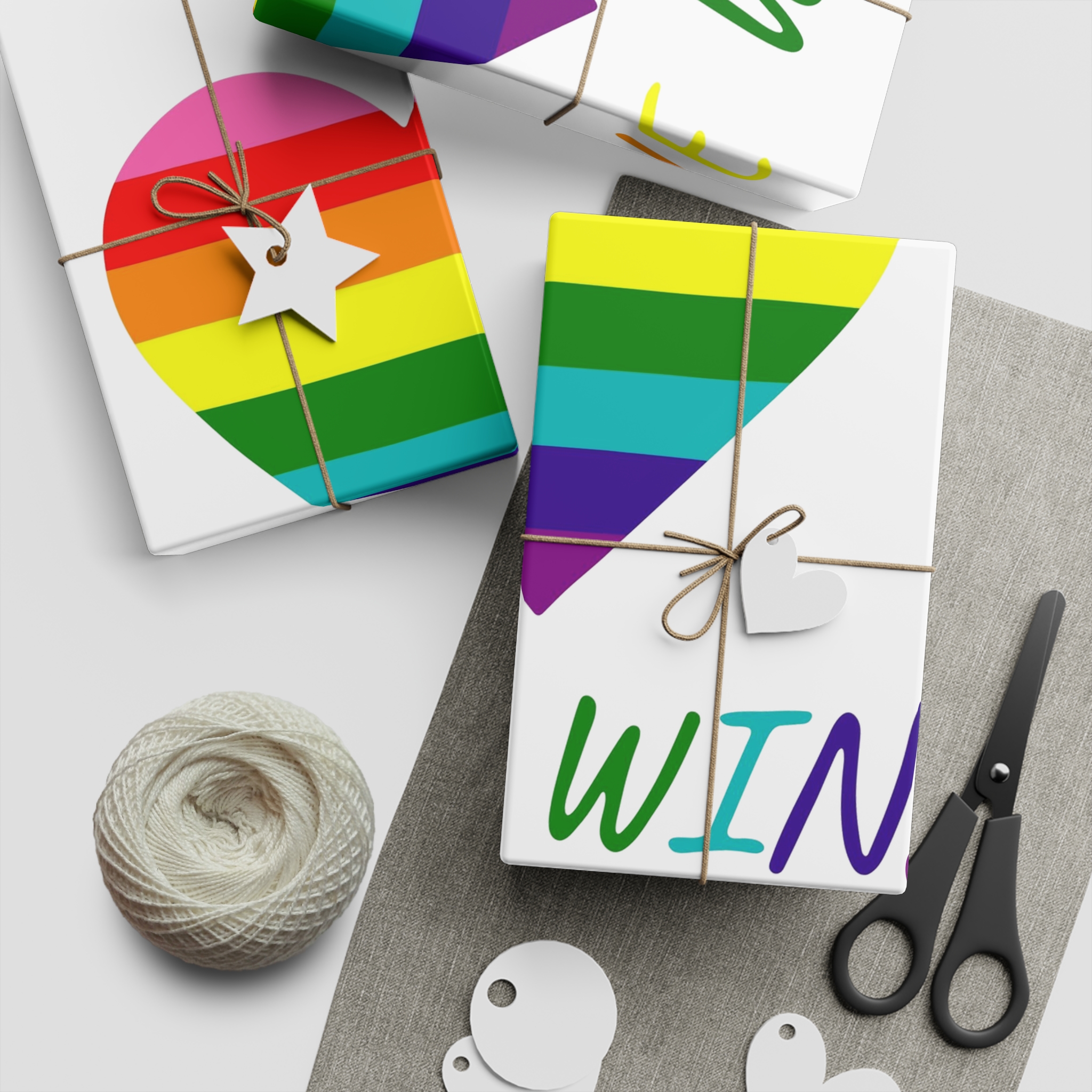 Colorful Heart Shape Genderqueer Pride Flag Happy Pride Day Lgbtqia Community Pride Month Vector Hand Drawn Doodle Posters Stickers Logo Cards Gift Wrapping Paper Sheets 1pc - Image 2