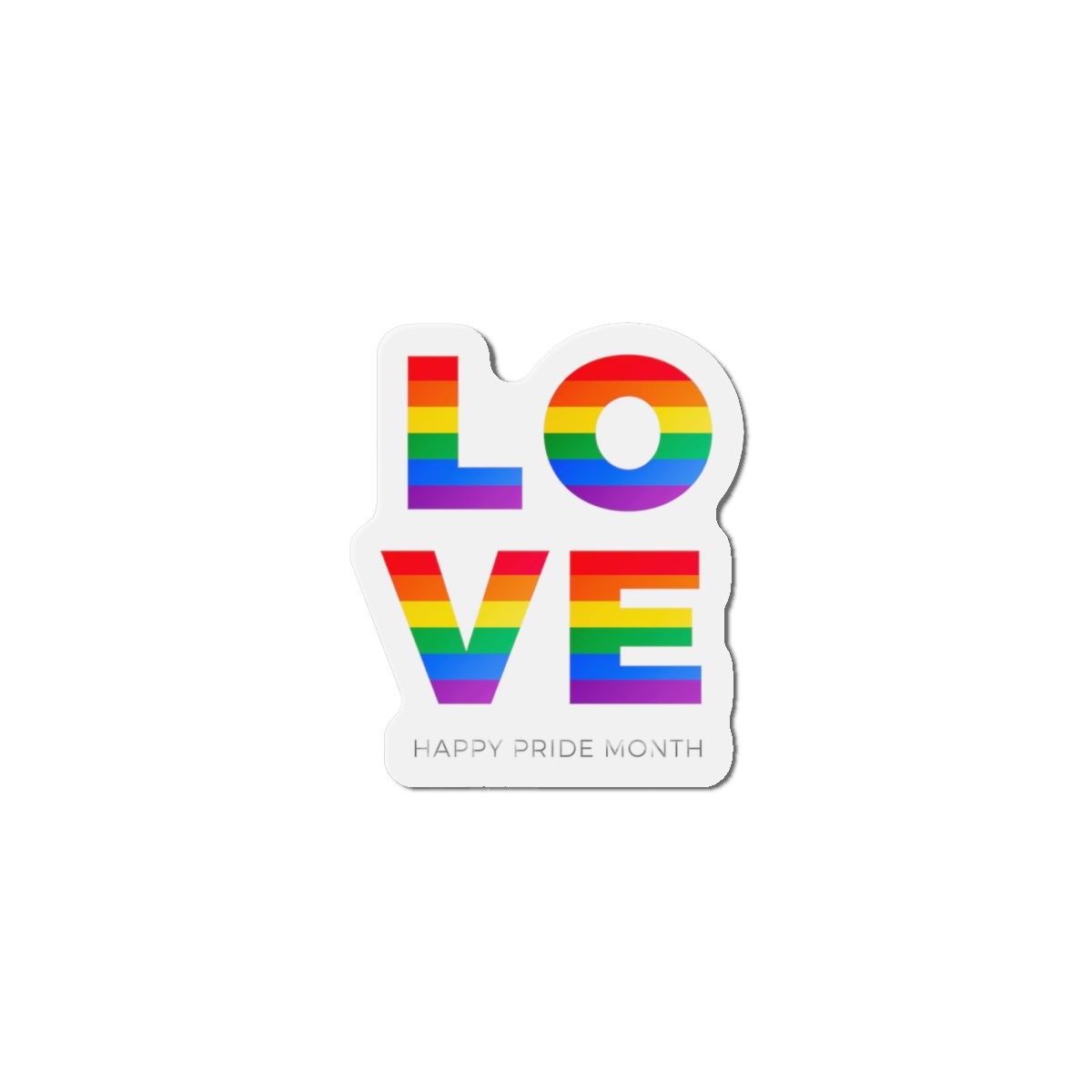 Love Word With Gay Pride Flag Die Cut Magnets - Image 13