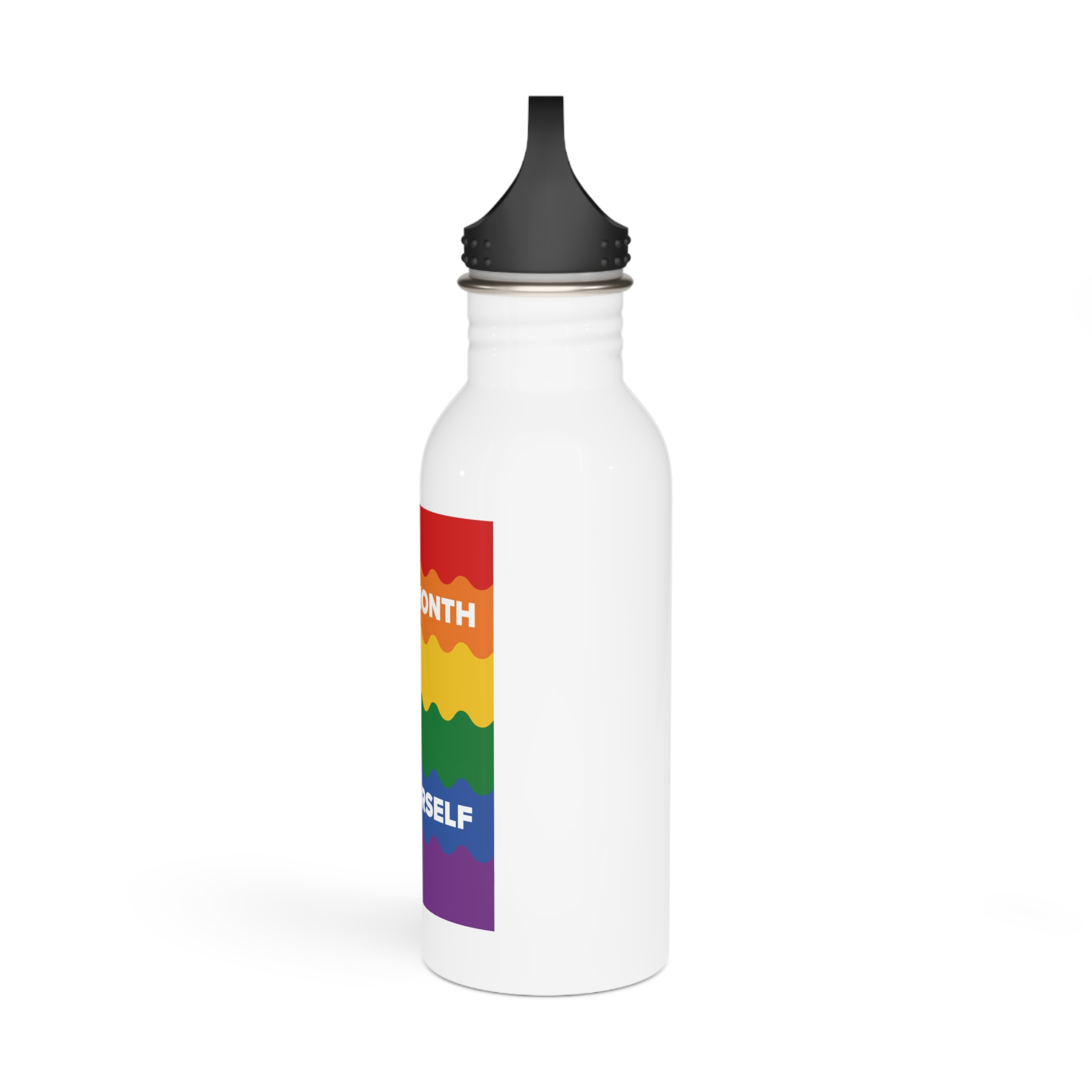 Lgbt Pride Month June Lesbian Gay Bisexual Transgender Lgbtq Flag Rainbow Vector Stainless Steel Water Bottle - Image 4