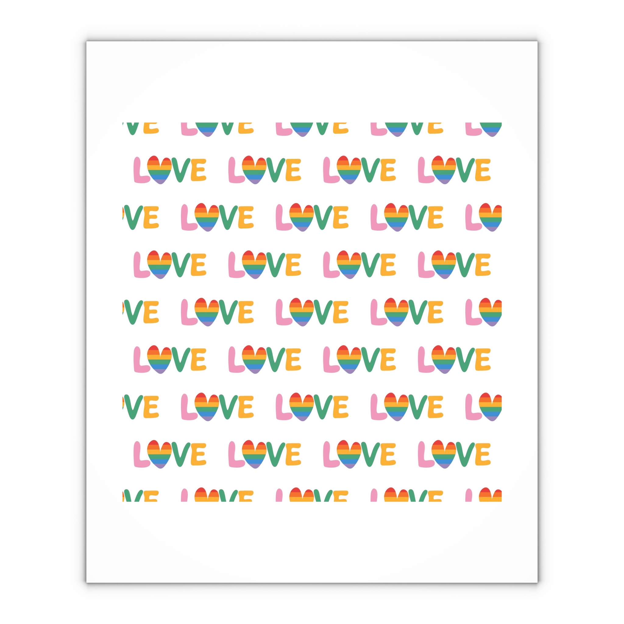 Rainbow Love Lettering Seamless Pattern Happy Pride Minimalistic Background With Simple Text Gift Wrapping Paper Sheets 1pc - Image 4