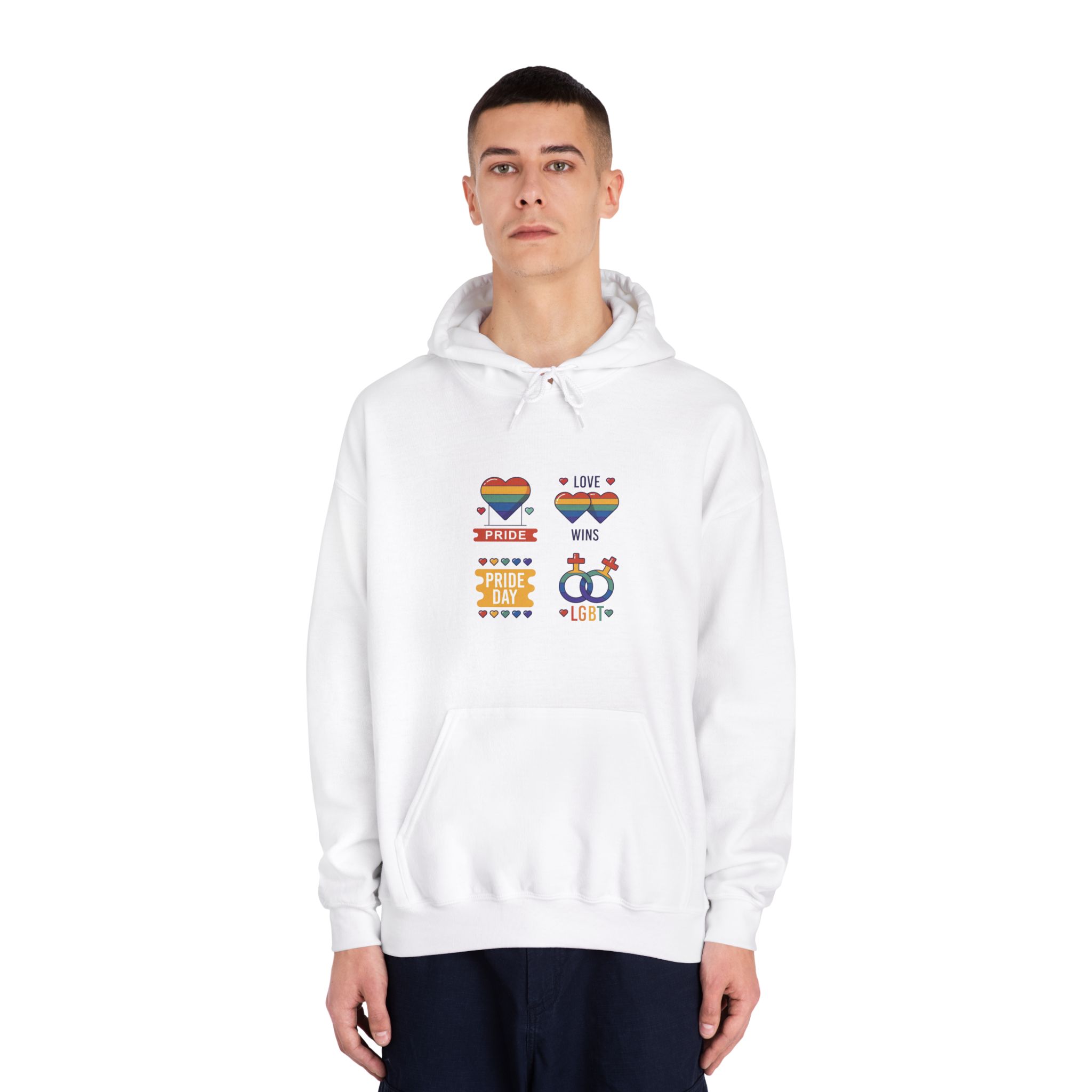 Pride Day Label Collection Concept Unisex Dryblend Hooded Sweatshirt - Image 3
