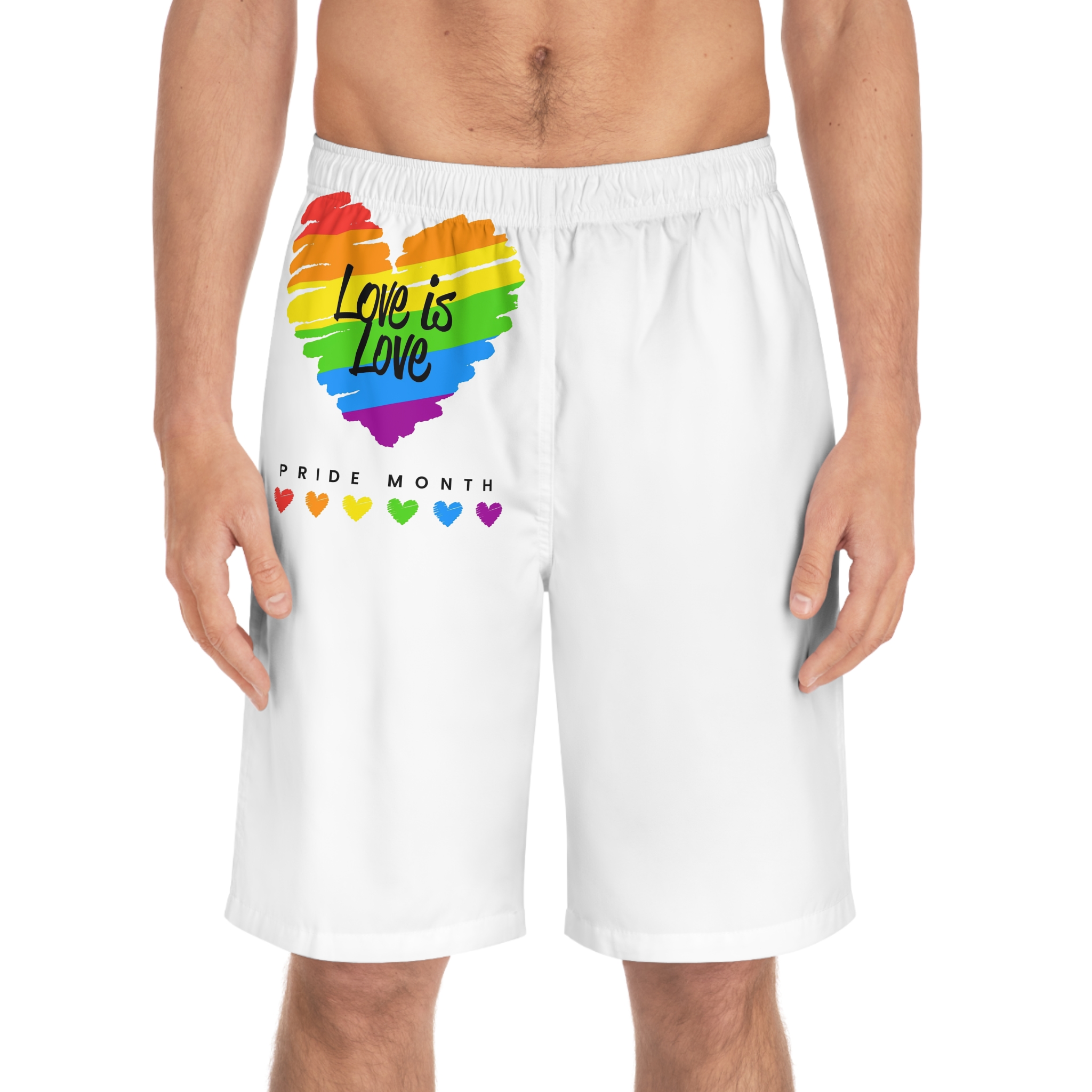 Beautiful Pride Day Flag Concept Mens Board Shorts Aop - Image 3