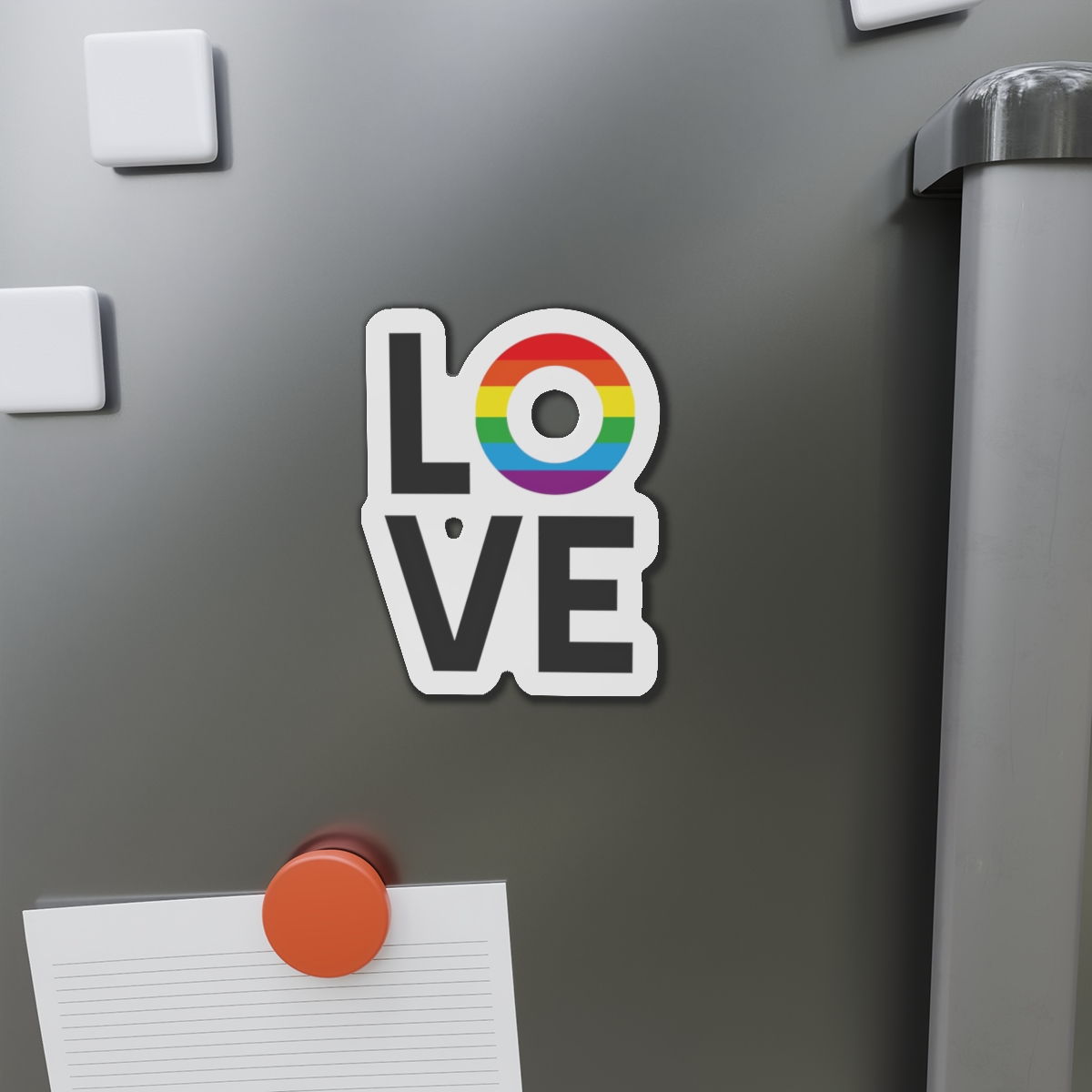 Vector Flat Lgbt Rainbow Flag Love Lettering Die Cut Magnets - Image 11