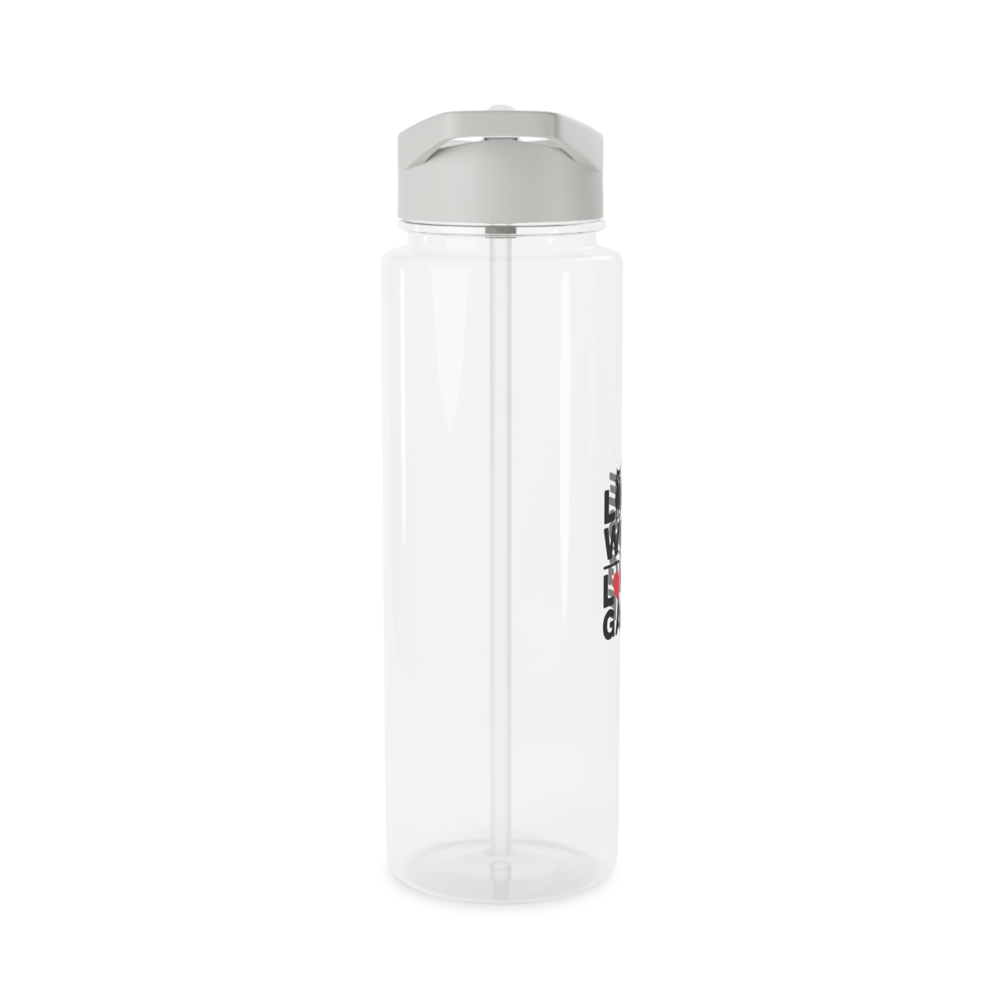 Love Wins Long Game With Black Cat Heart Illustration Tritan Water Bottle - Image 8